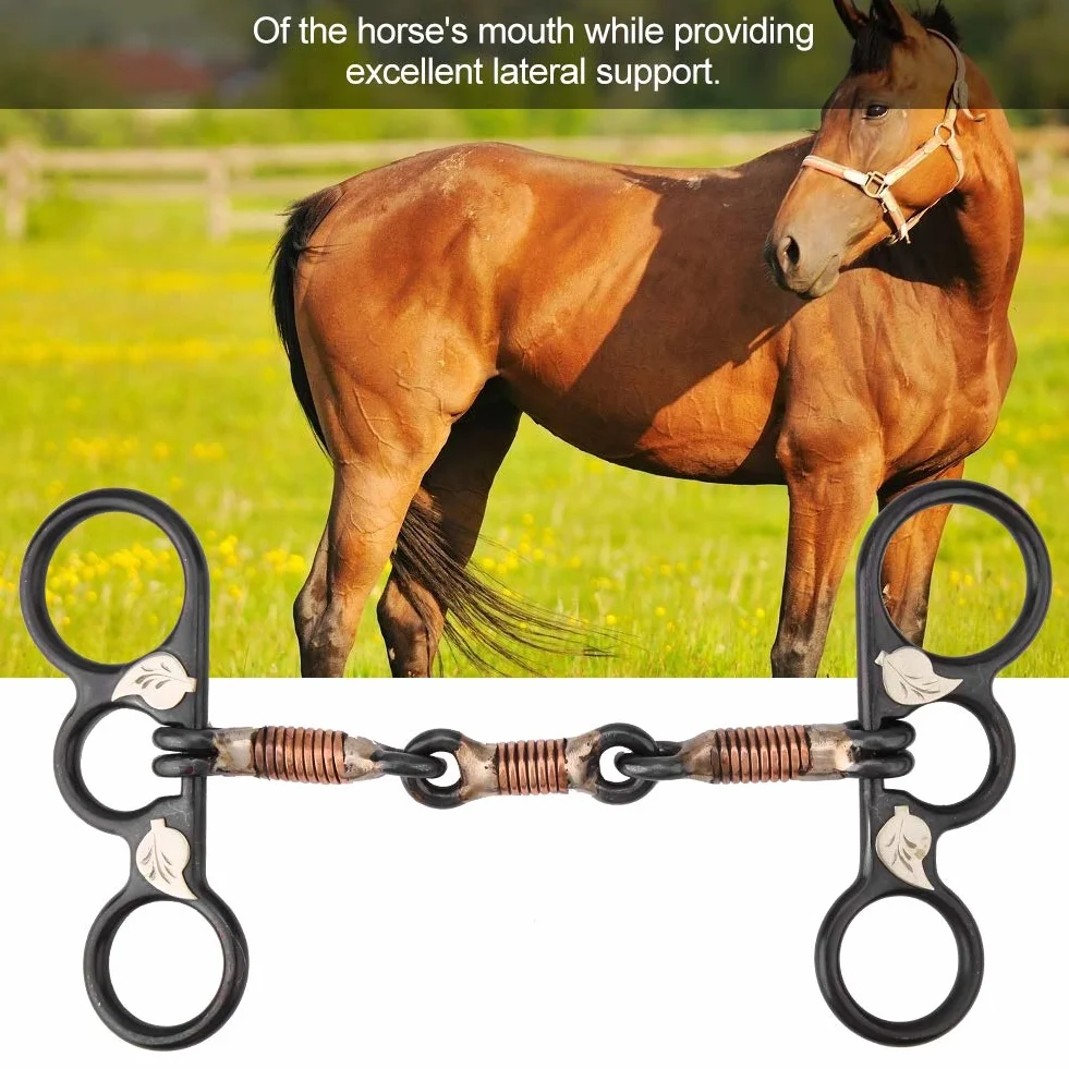 Sheens Western pierścień uniwersalny konia Trense stal szlachetna miedź Roller Jointed Mouth Snaffle Bit drut nawijany usta