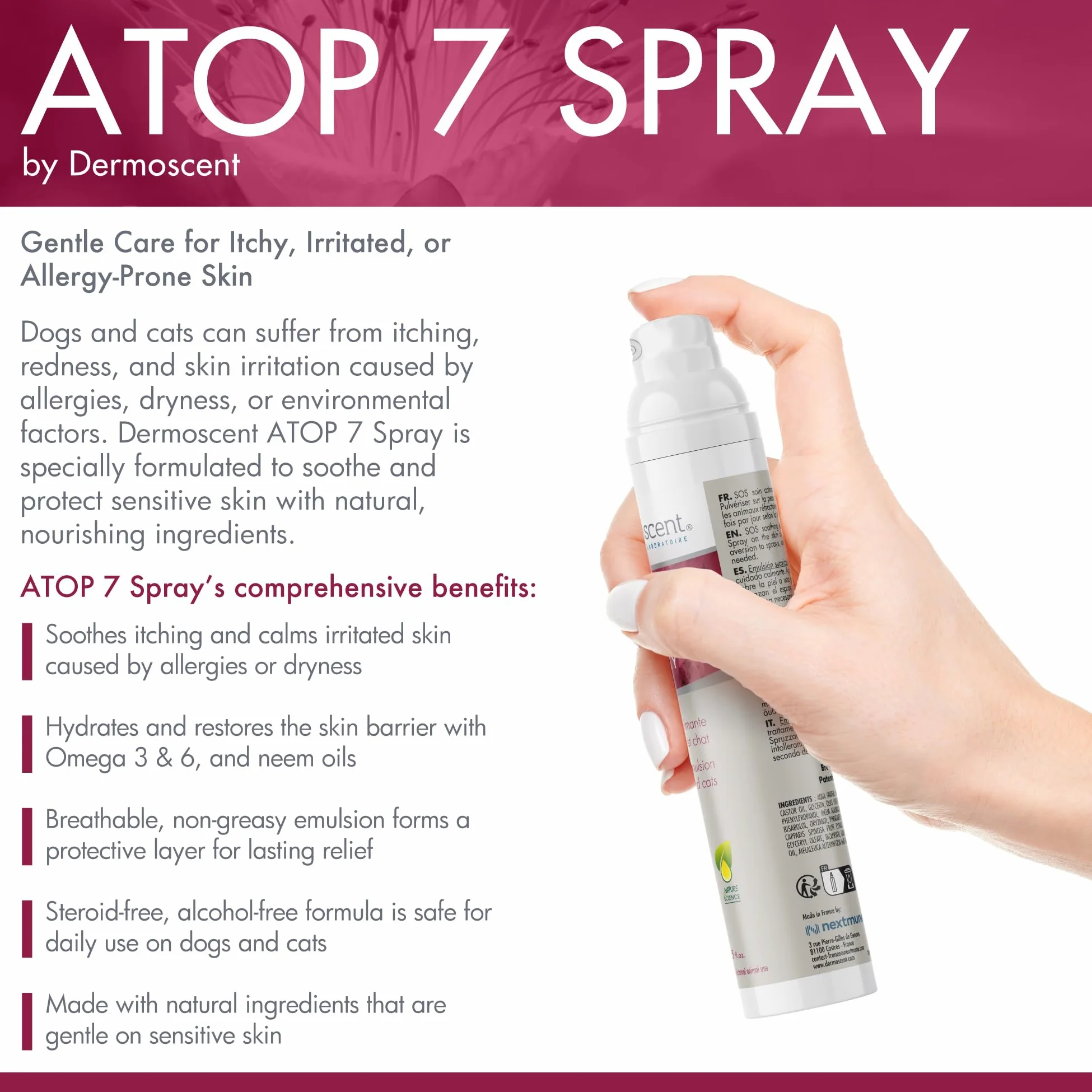 Dermoscent ATOP 7 Spray dla psów i kotów – 75 ml