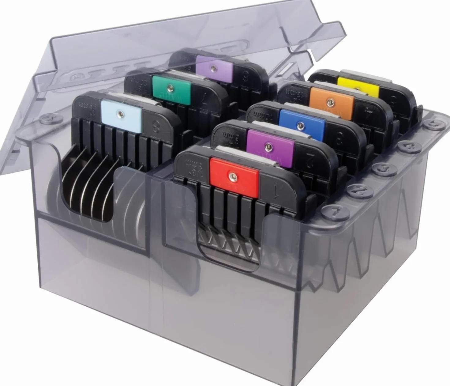 WAHL Prime Series Detachable Stainless Steel Attachment Combs 3mm-25mm #1-8