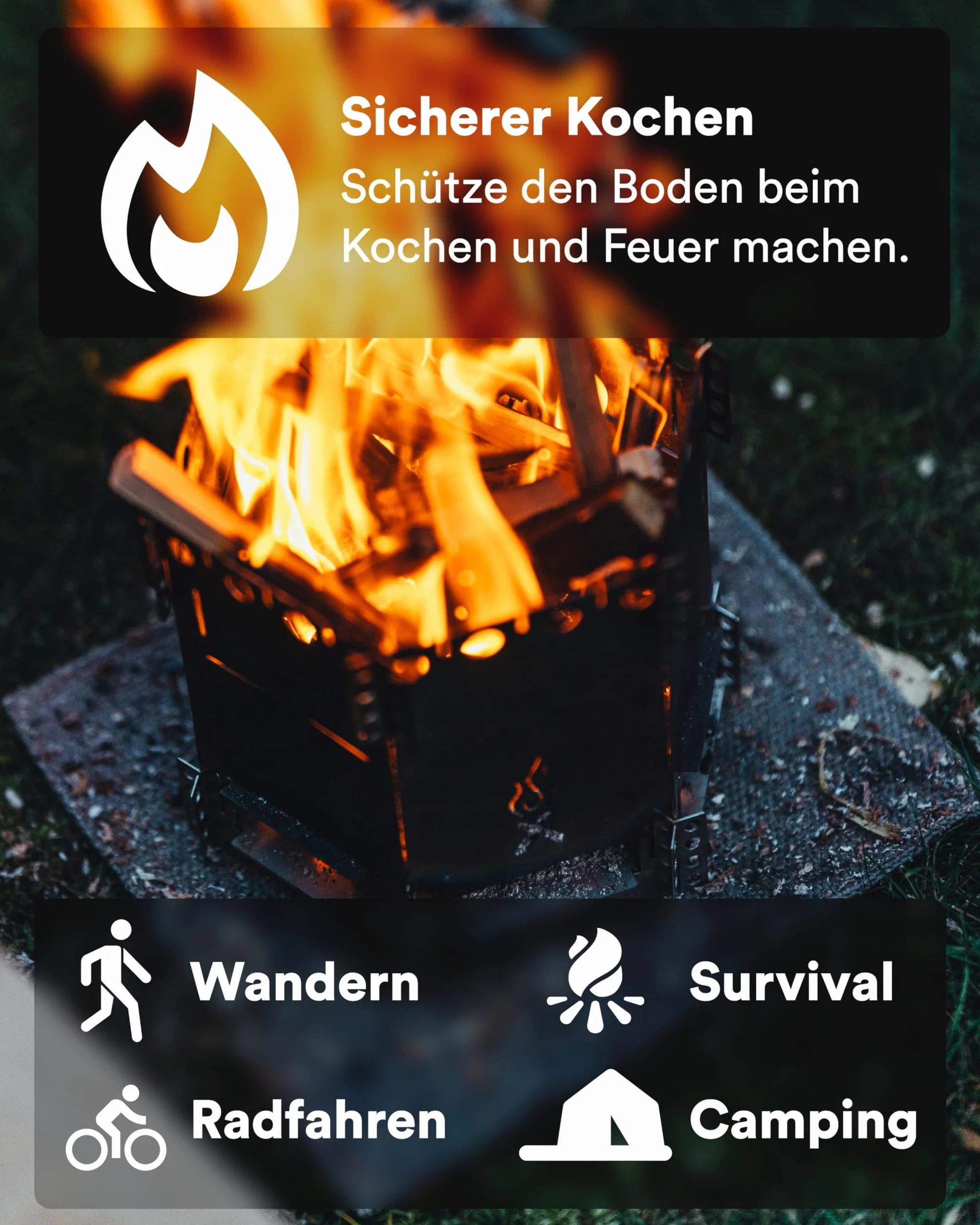 WIKA FlexProtect Mata ognioodporna na wysokie temperatury, mata lutownicza, do użytku na zewnątrz i wewnątrz, nie zawiera azbestu, podkładka przeciwpożarowa, 200 x 200 mm
