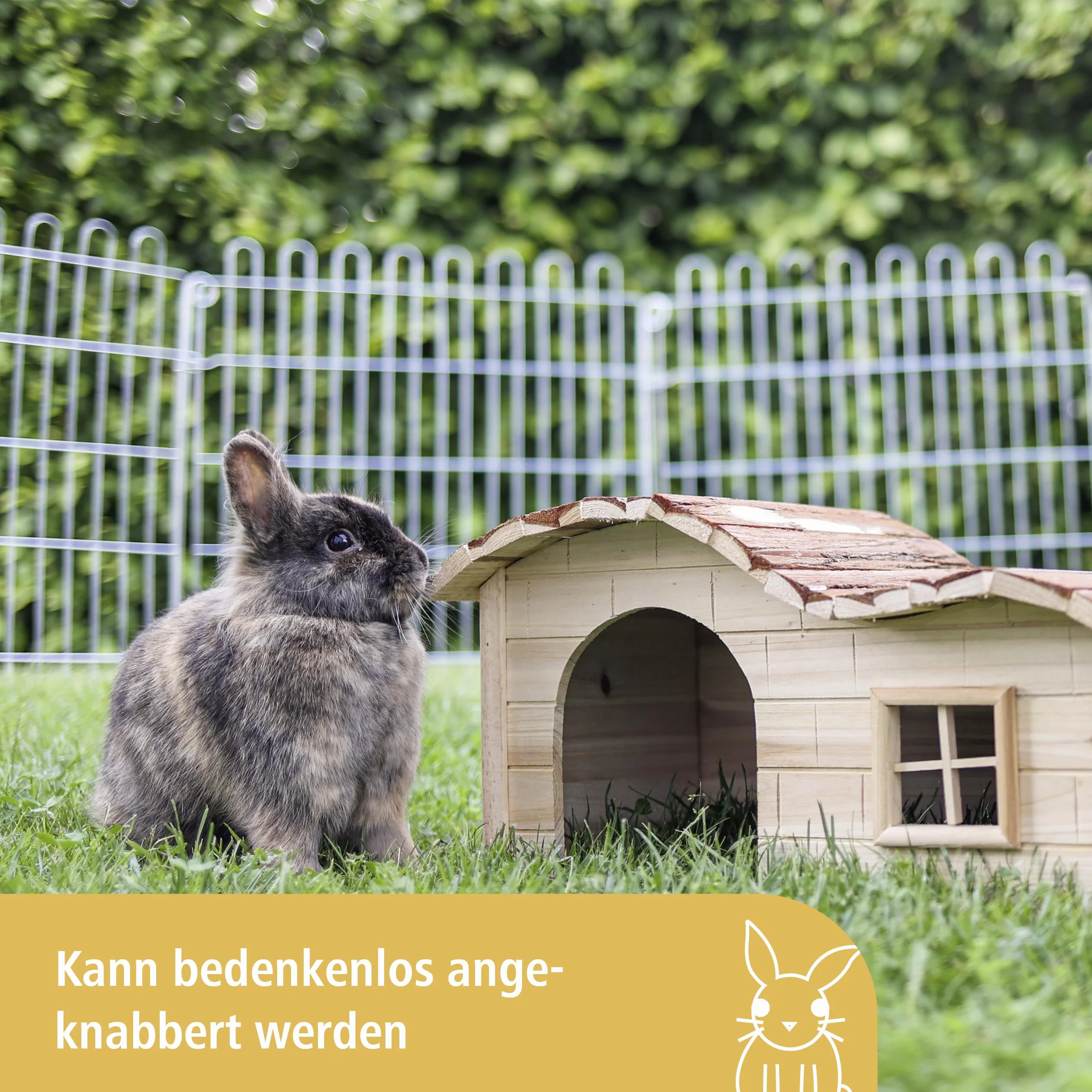 Kerbl Nature Plus domek z delikatnie zakrzywionym dachem, brązowy, 30 x 20 x 20 cm