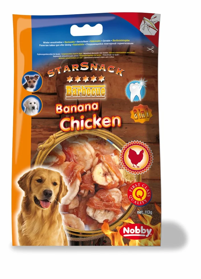 Nobby STARSNACK Barbecue Banana Chicken 113 g