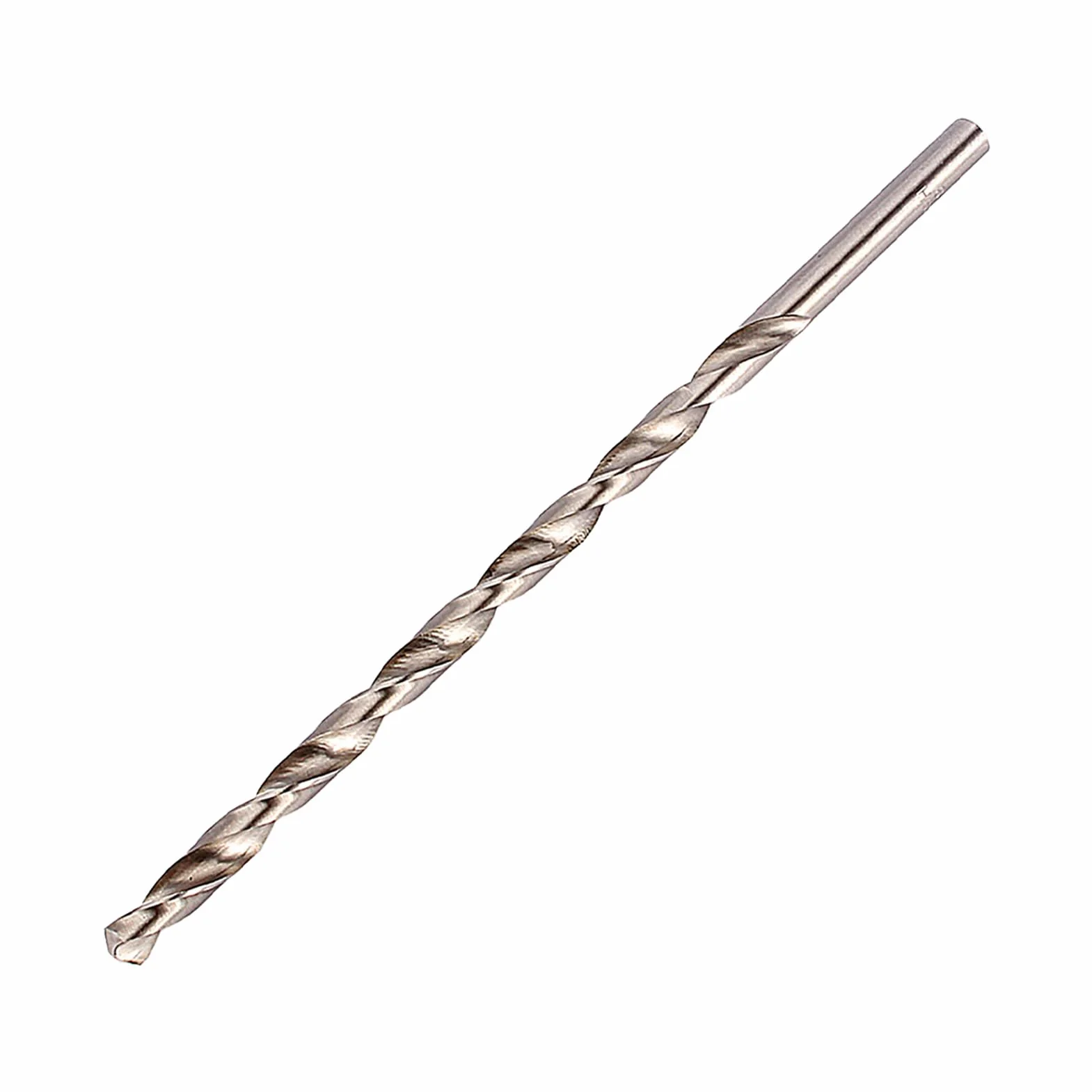 Wiertło Kręte HSS 8mm x 200mm Długie Wiertło Ślimakowe z Chwytem Prostym do Drewna Aluminium Tworzyw Sztucznych