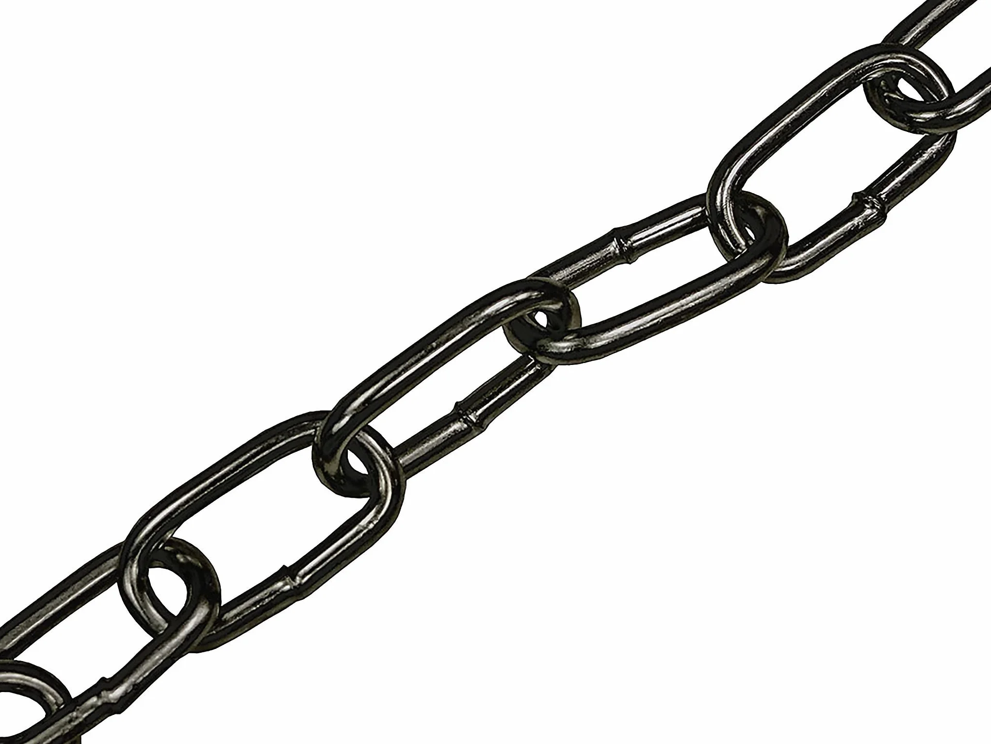 Łańcuch Faithfull Black Japanned Steel – Spawany, odporny na korozję łańcuch ogniwowy ze stali miękkiej – długość 2,5 metra, średnica 4 mm, obciążenie 120 kg