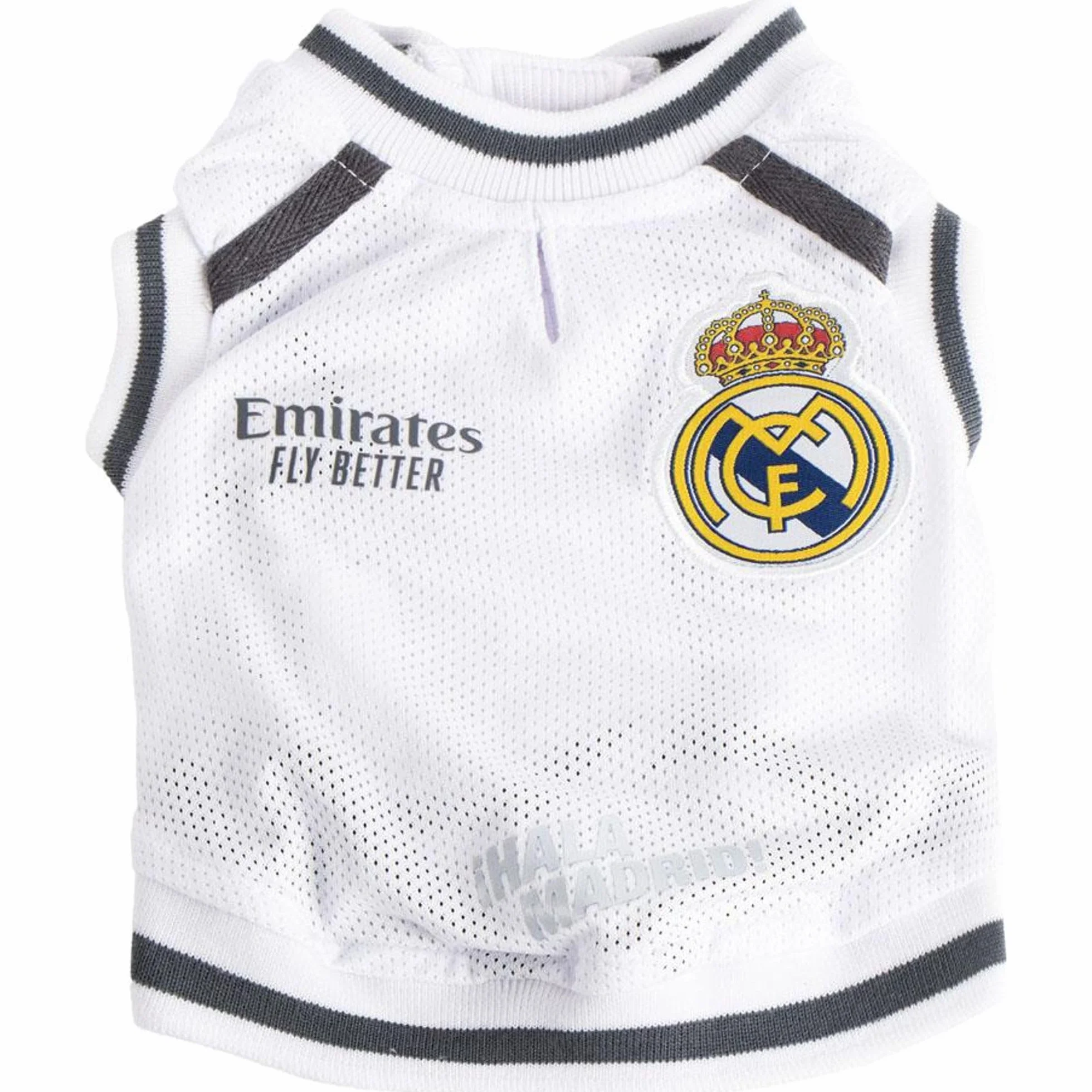 Koszulka dla psa Real Madrid - oficjalna odzież dla zwierząt domowych, miękka, lekka i oddychająca, wygodny krój, idealna dla małych, średnich i dużych psów
