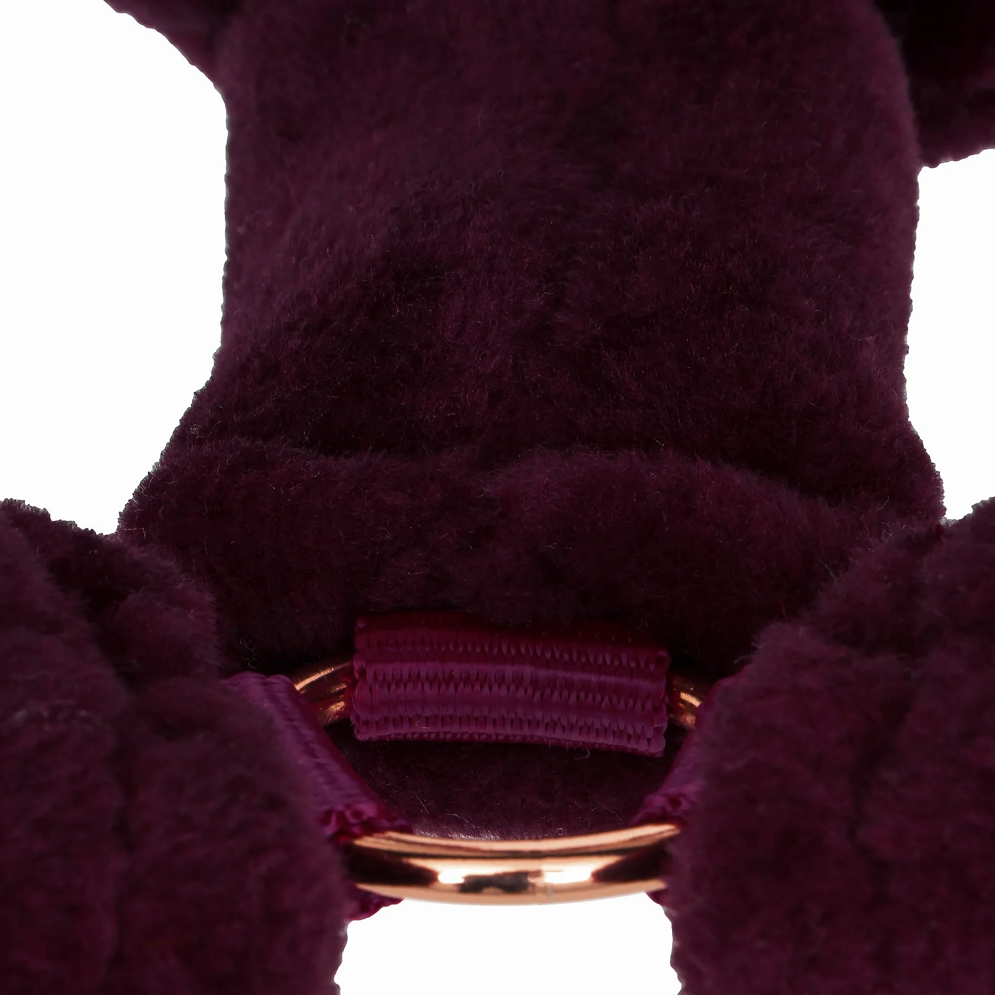 Kantar pluszowy z futerkiem teddy dla koni regulowany nylonowy bordowy Full (Warmblut)