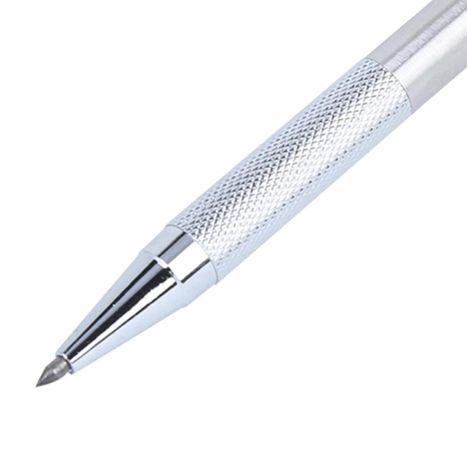 Pióro do grawerowania, końcówka ze stali wolframowej i długopis z twardego metalu, narzędzie do grawerowania metalu/szkła/plastiku/ceramiki itp. (Srebro)