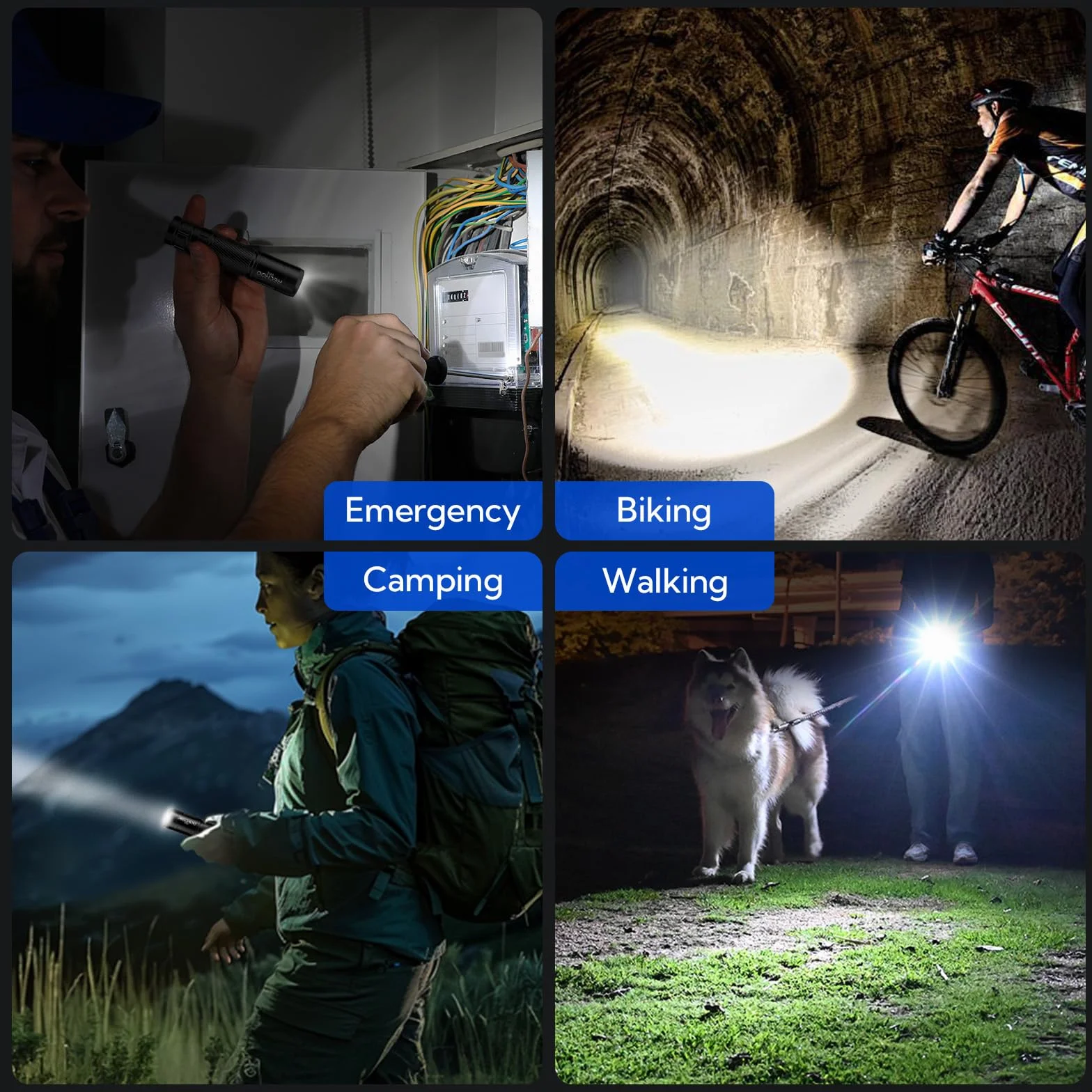 Latarka LED Taktyczna GEARLITE 2200 Lumenów IP65 Ładowana Zoom 3 Tryby
