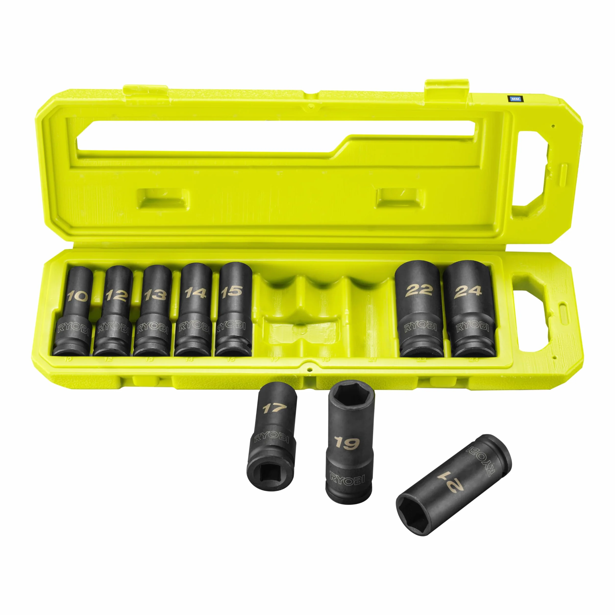 RYOBI Nasadki sześciokątne 1/2" (17, 19, 21 mm) - RHDIS10PC