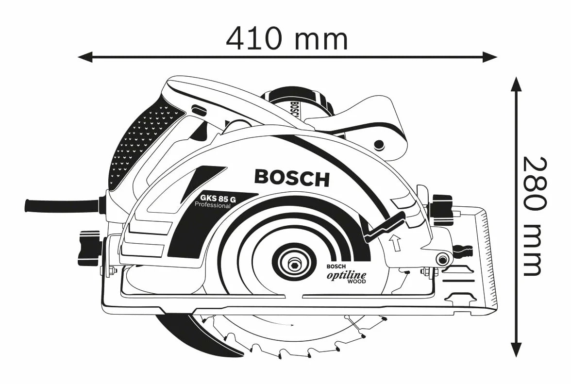 Bosch Professional Piła Tarczowa 2200 W 230 V ø 235 mm Niebieski Czarny