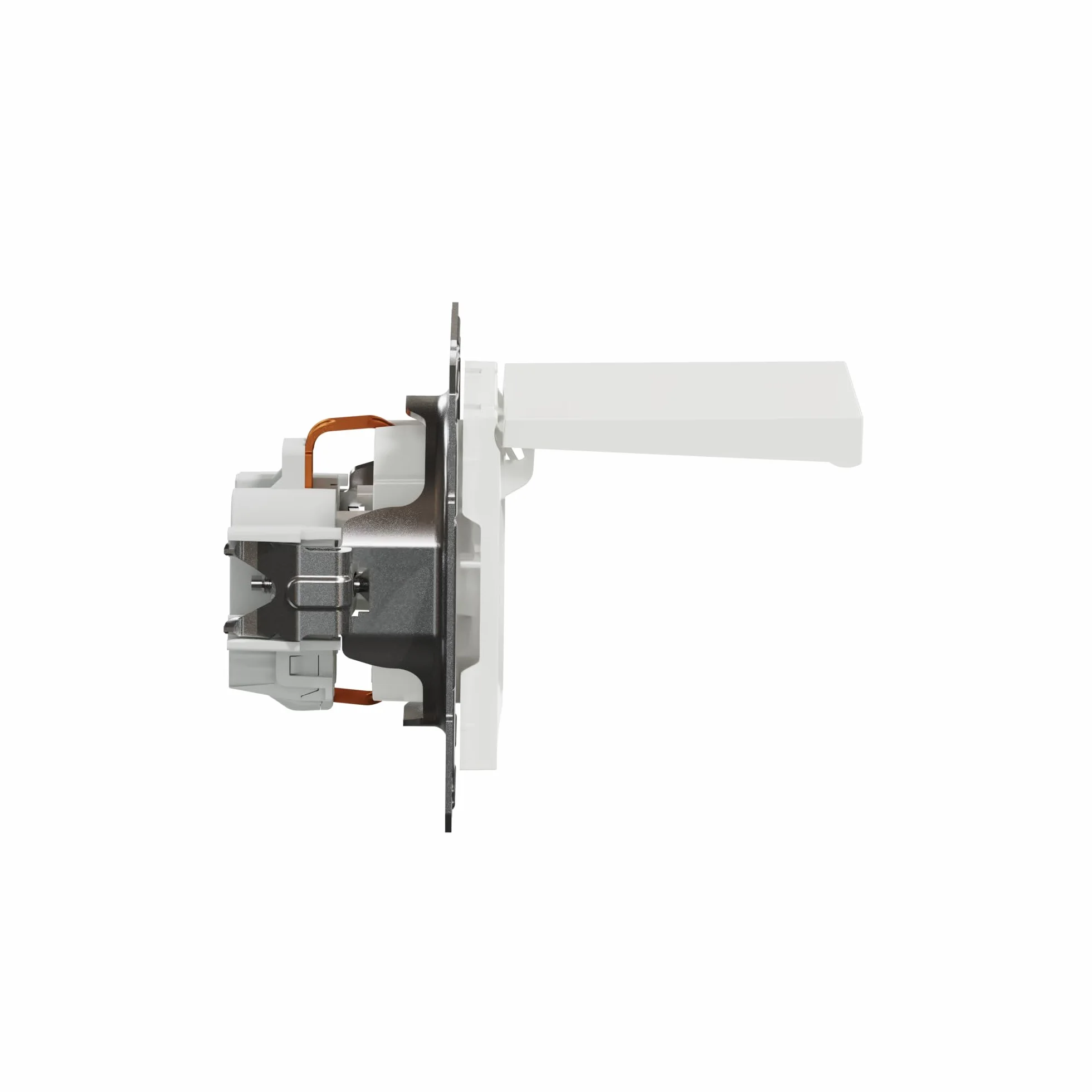 Schneider Electric Asfora EPH3170121D gniazdko Schuko 16 A, pokrywa z klapką, gniazdko ze stykiem ochronnym, podtynkowe, zaciski śrubowe, białe