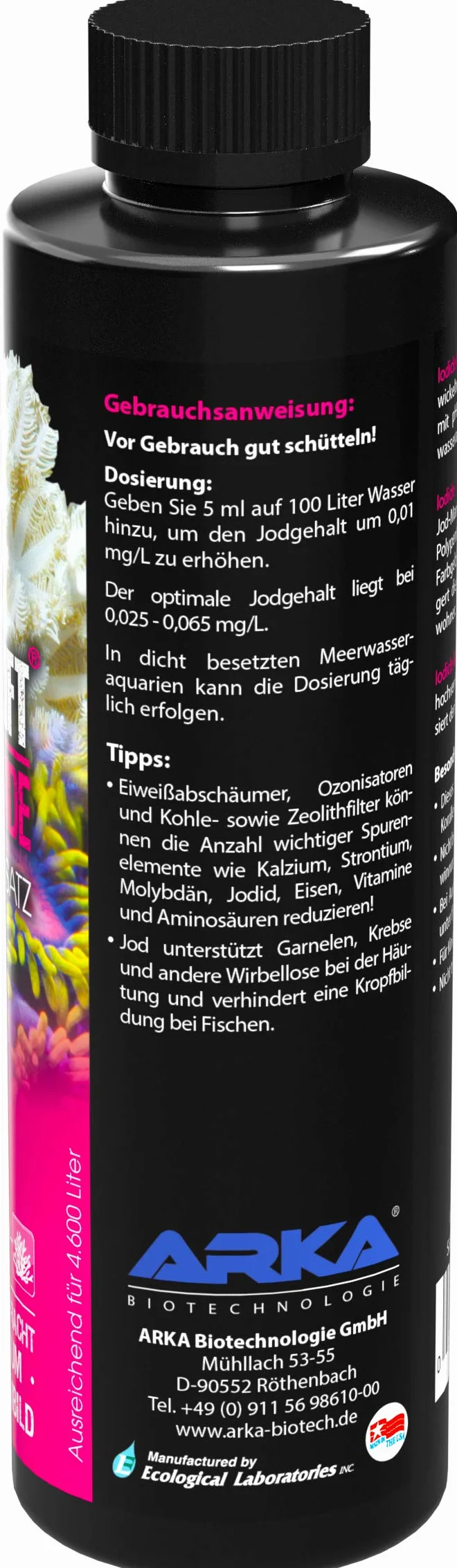 MICROBE-LIFT Iodide & Bromide – jod i dodatek bromidowy w jakości premium do każdego akwarium wody morskiej, bardzo wydajny, 236 ml