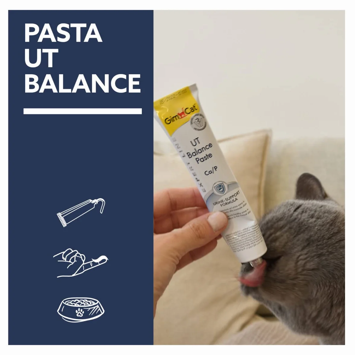 GimCat EXPERT LINE UT Balance pasta - Funkcjonalny przysmak dla kotów, wspomagający drogi moczowe - 1 tubka (1 x 50 g)