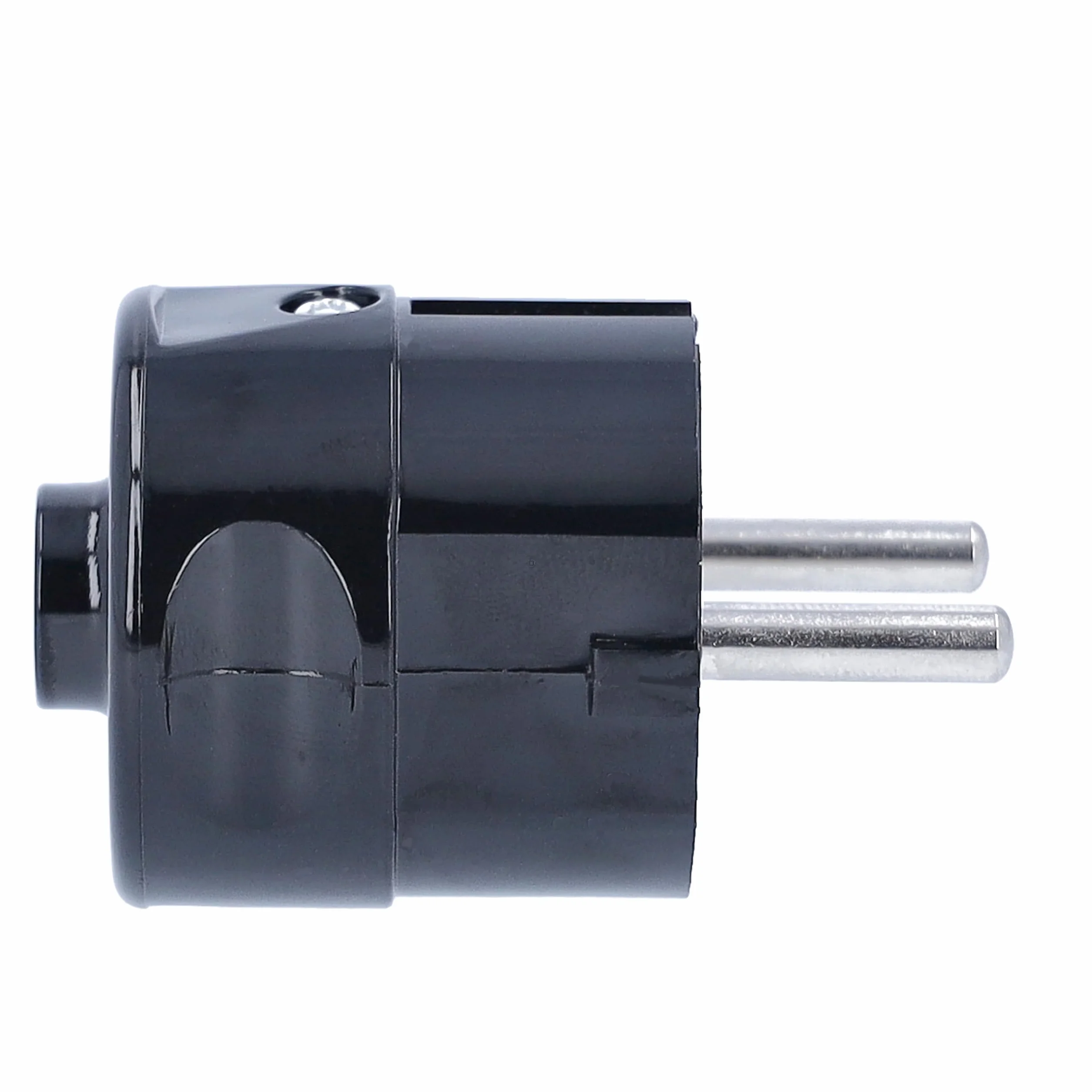 as - Schwabe 45032 Schutzkontakt-Zentralstecker, schwarz, 230 V