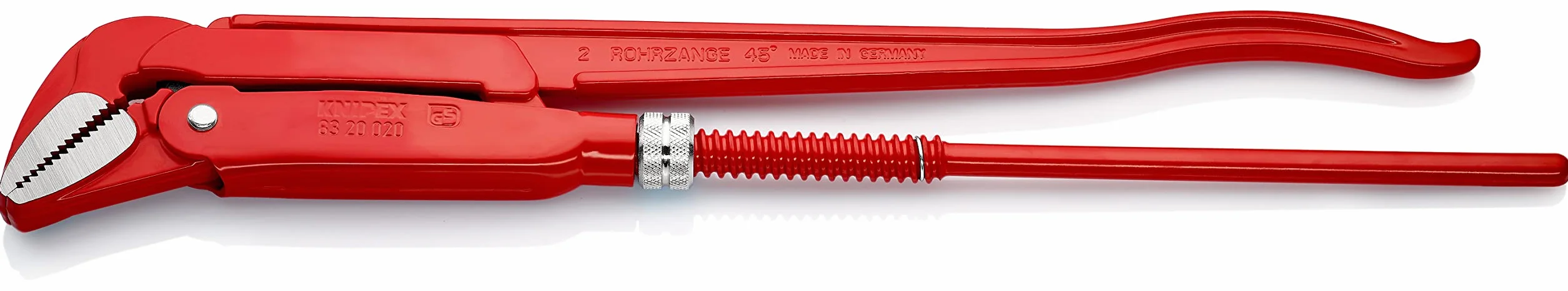 KNIPEX Klucz nastawny do rur 45° malowane proszkowo, czerwone 570 mm, 83 20 020