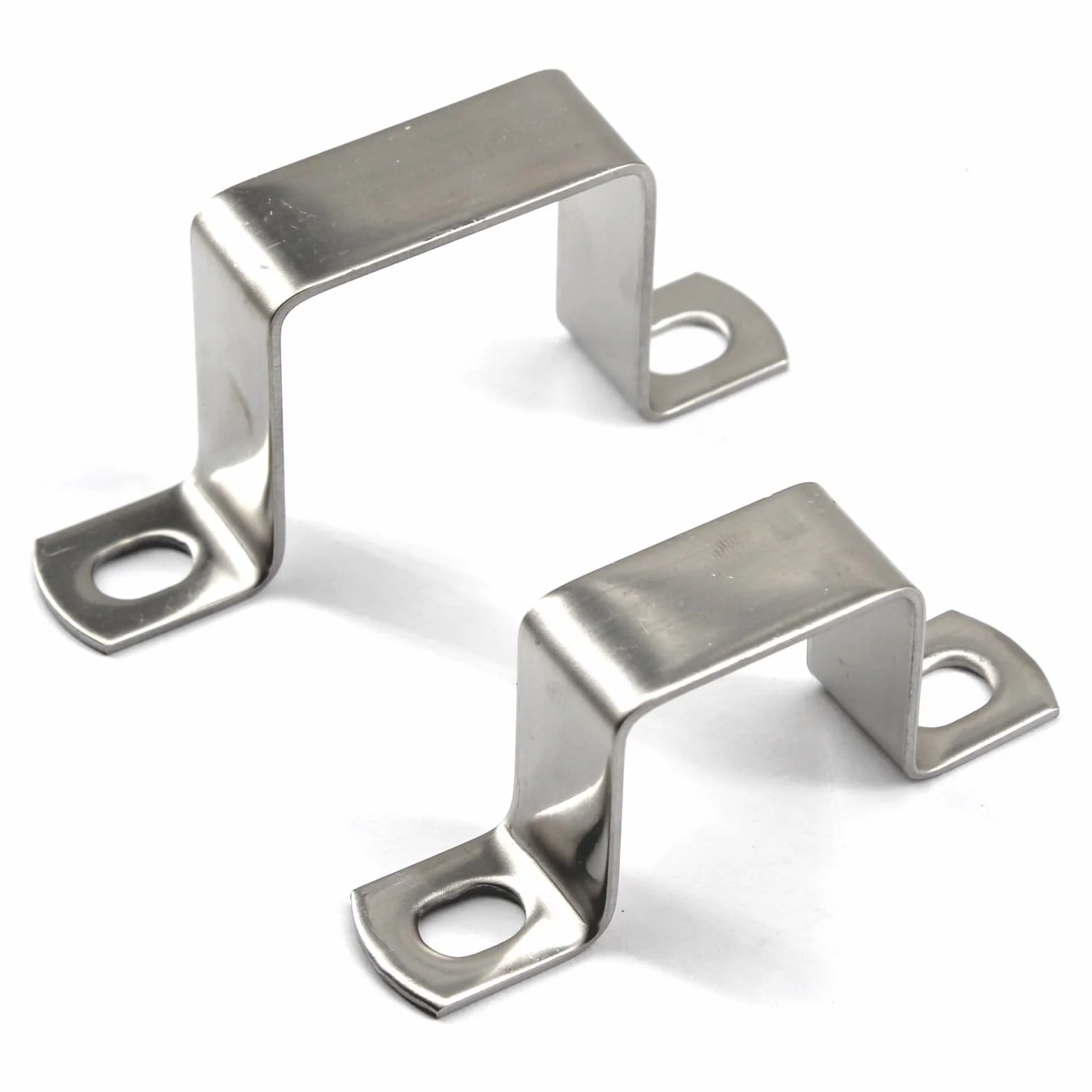 (8 sztuk) 40 x 40 mm uchwyt na wąż w kształcie litery U, kwadratowe wsporniki rurowe ze stali nierdzewnej 304, dostarczane ze śrubami samogwintującymi ze stali nierdzewnej