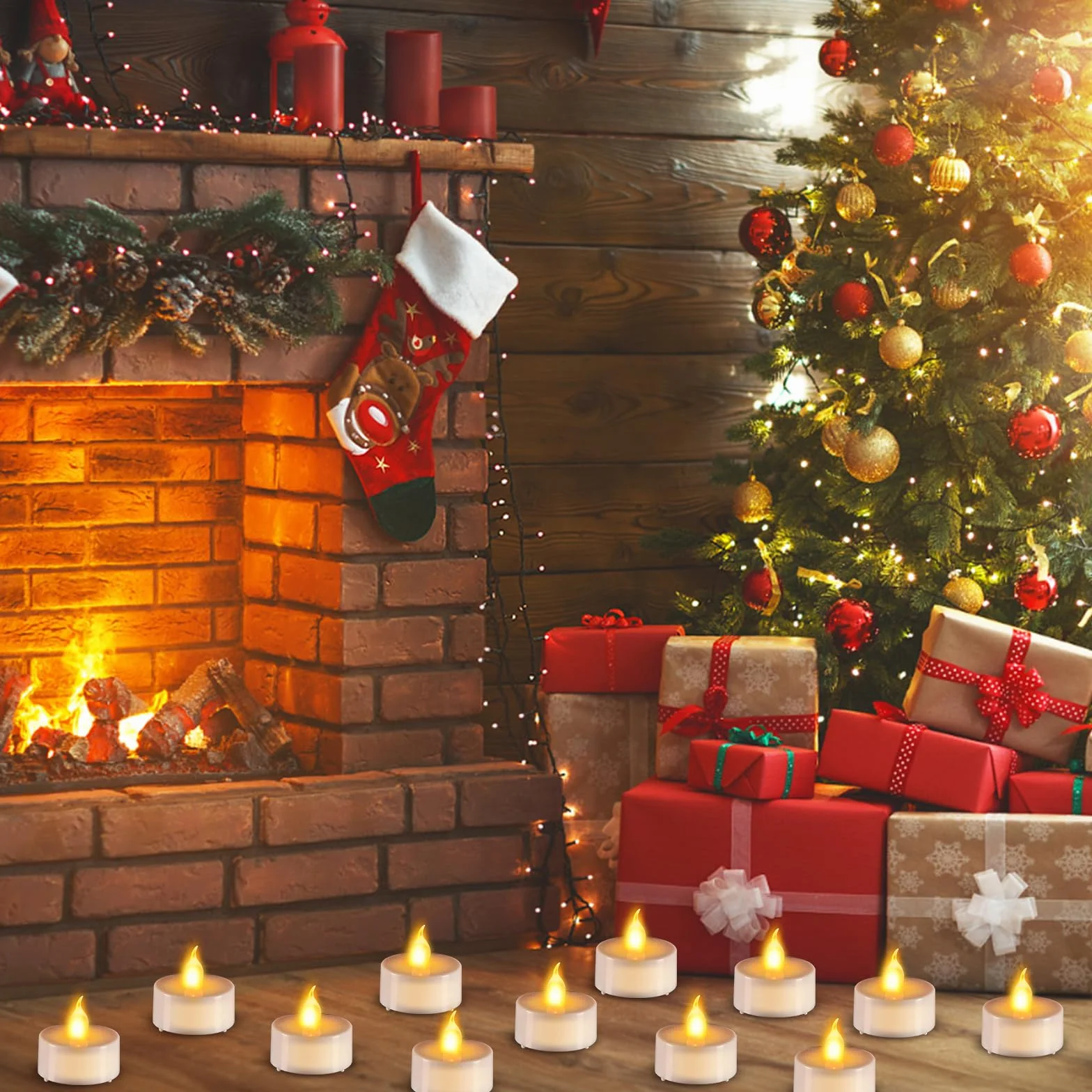 cimetech 12PC Led Tea Lights z timerem, elektryczne migoczące świece ledowe na baterie z pilotem zdalnego sterowania do domu, pokoju, stołu, Halloween, dekoracji świątecznych