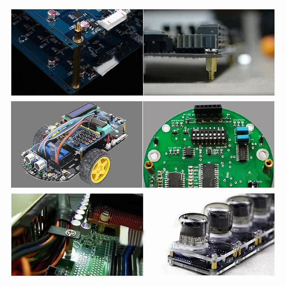 YIXISI 200 Sztuk M2 Mosiądz Męski Żeński Sześciokątny Dystansowy Sześciokątny Dystansowy Śruba Nakrętka Gwintowana Kolumna PCB Zestaw Asortymentowy Płyty Głównej