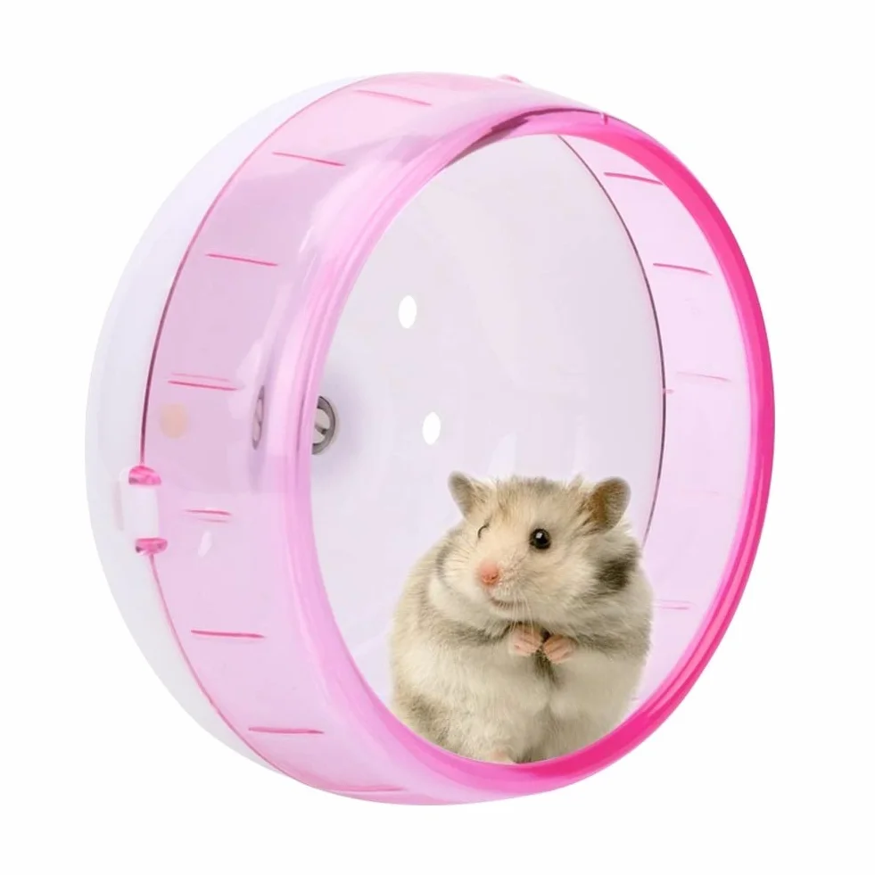 Kunststoff-Super Silent Roller zabawka dla małych zwierząt, chomika, świnka morska Chinchilla (różowa)