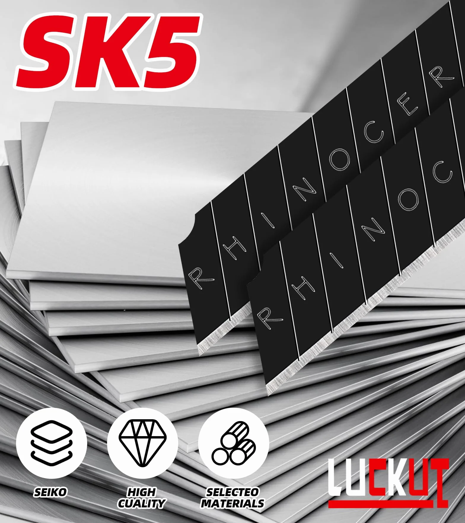 Nóż narzędziowy z wysuwanymi ostrzami SK5 18 mm 30 sztuk