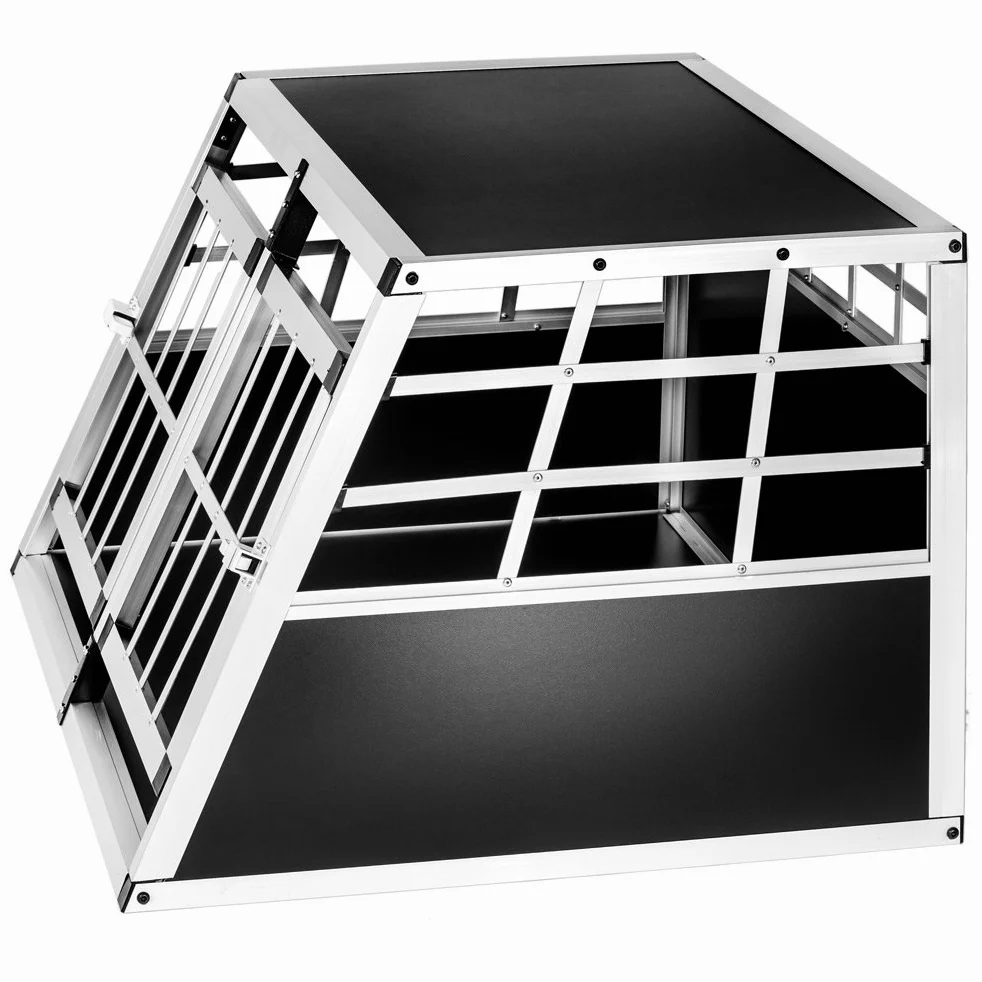 tectake Aluminiowa skrzynia transportowa dla psów Double Klein