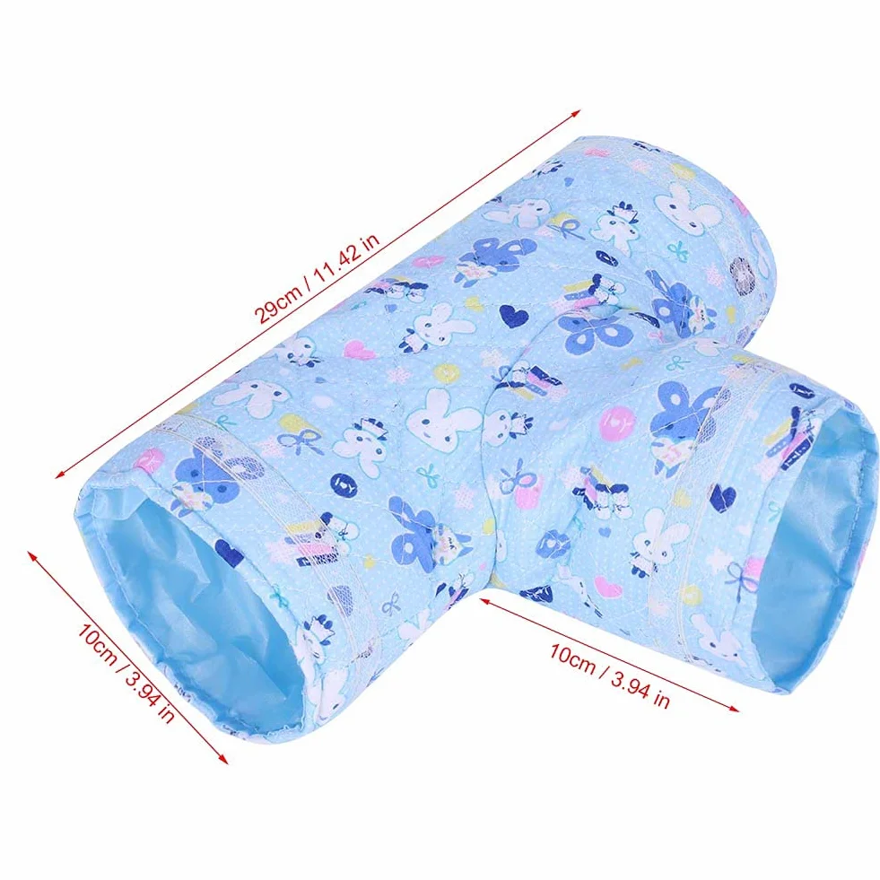 Tunel dla Zwierząt Rurka do ćwiczeń dla Chomika Świnki Morskiej Fretki i Królika 30 cm Nylon miękki nietoksyczny zwierzęcy wzór