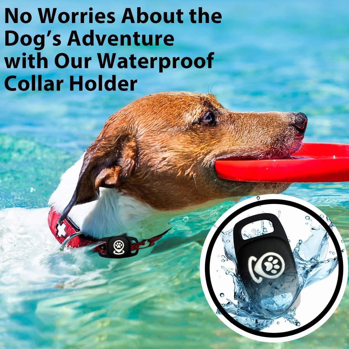Tracker Dog, inteligentny tag z rozszerzonym zasięgiem, działa płynnie z aplikacją Find My, lokalizator psa bez subskrypcji, nie lokalizator GPS psa (czarny), tylko iOS