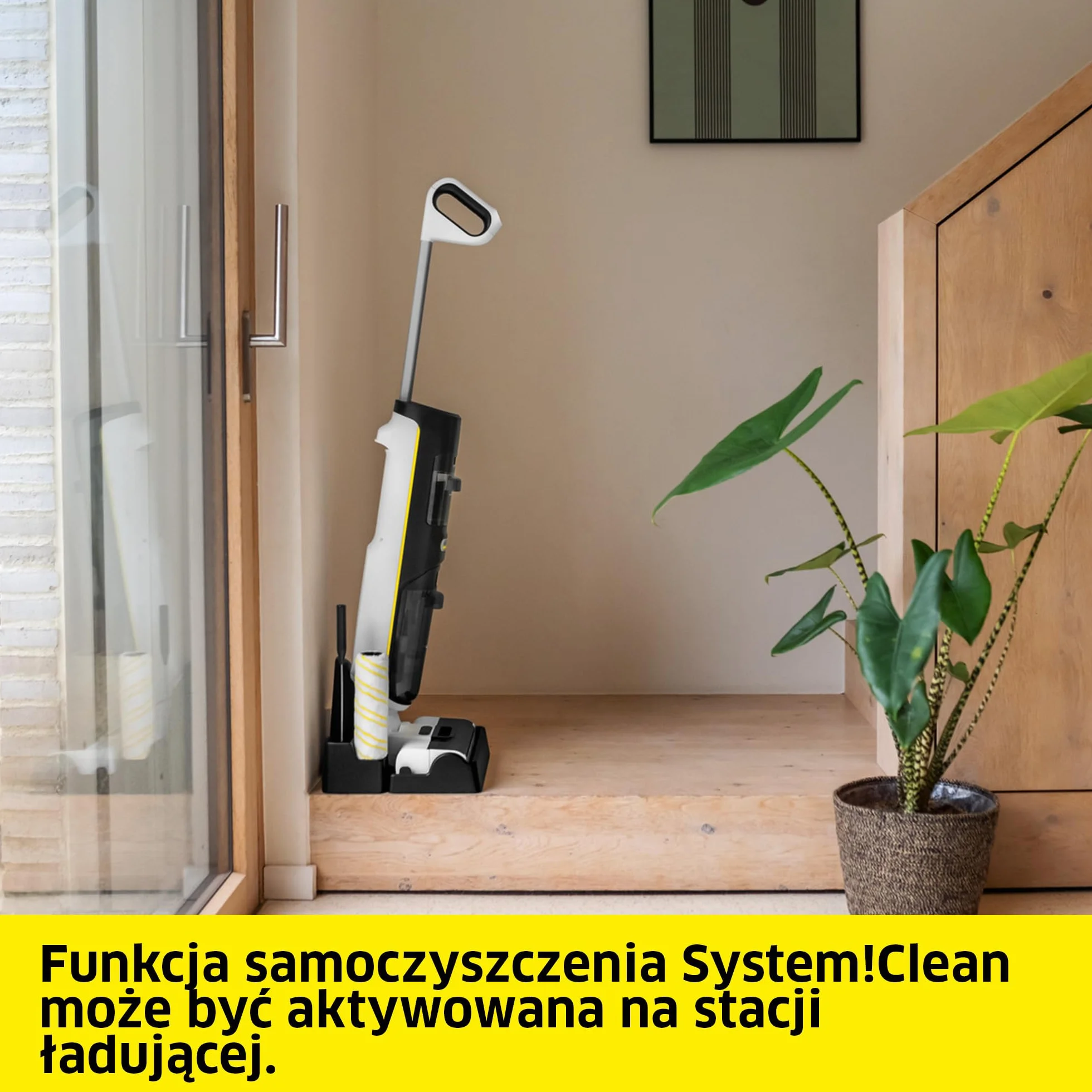 Kärcher bezprzewodowy mop odkurzający FCV 4 z 4 trybami czyszczenia, czas pracy na baterii: ok. 45 min, powierzchnia użytkowa na jedno ładowanie: ok. 200 m²