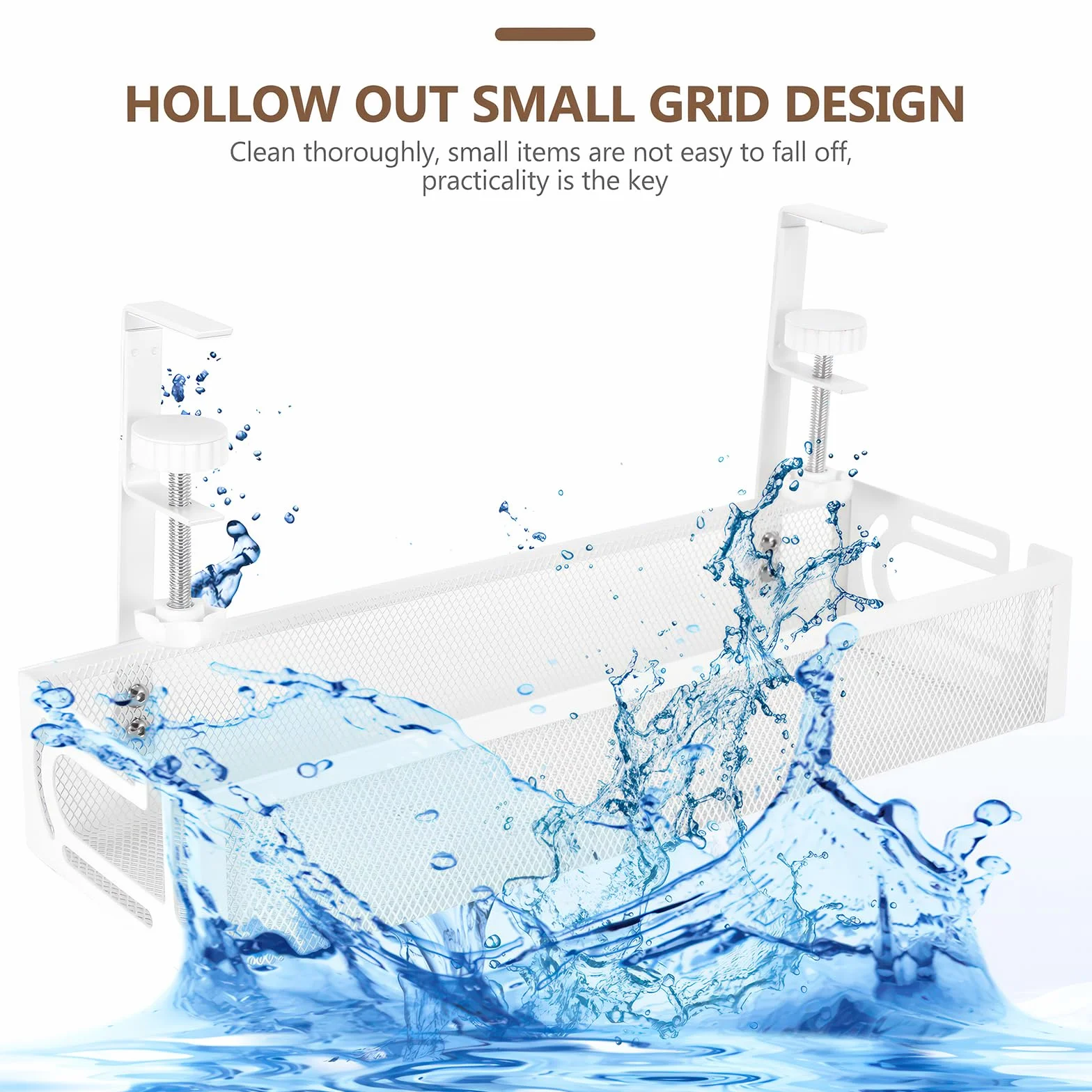 Under Desk Cable Management Tray No-Drill Mesh Table Cable Basket for Managing Cables and Power Strips, No Screws Tidy Box Wire Organizer do domu, biura, kawiarni internetowej