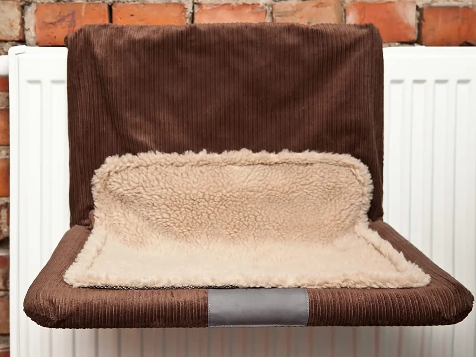 PillowPrim Hamak dla kota, sofa, leżanka, poduszka dla kota, sofa, kosz dla kota, łóżko, miękkie legowisko dla zwierząt domowych, trójkątne zamknięcie, cm