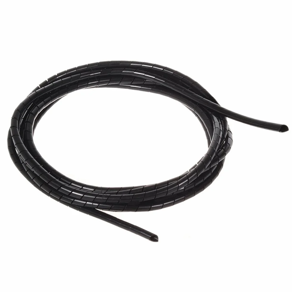 Maclean MCTV-684 B elastyczna spirala kablowa spiralna taśma kablowa wąż do wiązki wąż do nawijania 3 m (5 x 6 mm)
