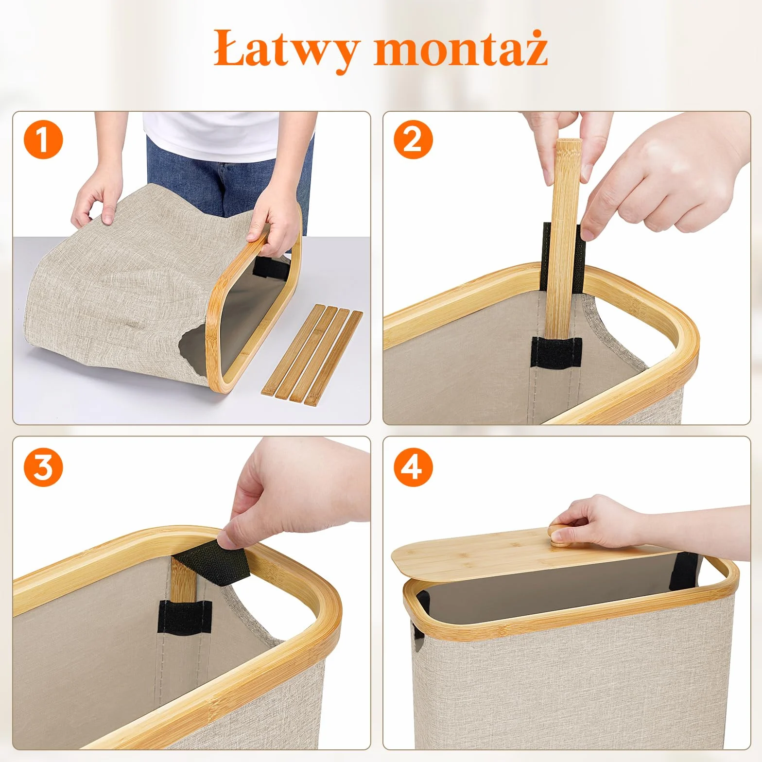 Lifewit Przechowywanie rolek papieru toaletowego, pudełko do przechowywania łazienkowego uchwyt stojak z pokrywką, bambusowy wielofunkcyjny kosz szafka na papier toaletowy z uchwytem, beżowy, 30L