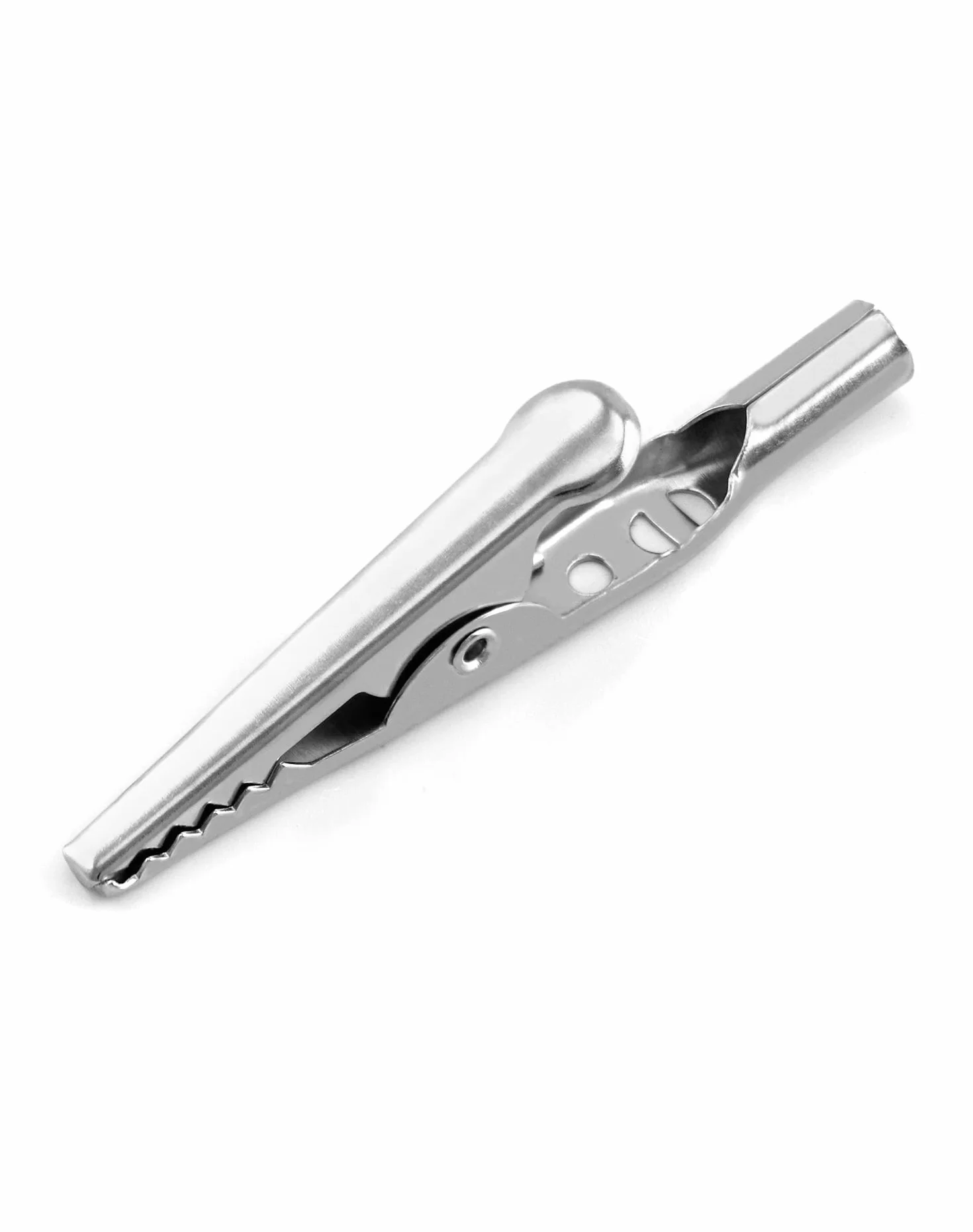 QWORK® 200 sztuk zacisków krokodylkowych z metalu, Elektryczne zaciski testowe do laboratoriów i prac elektrotestowych, długość 50 mm