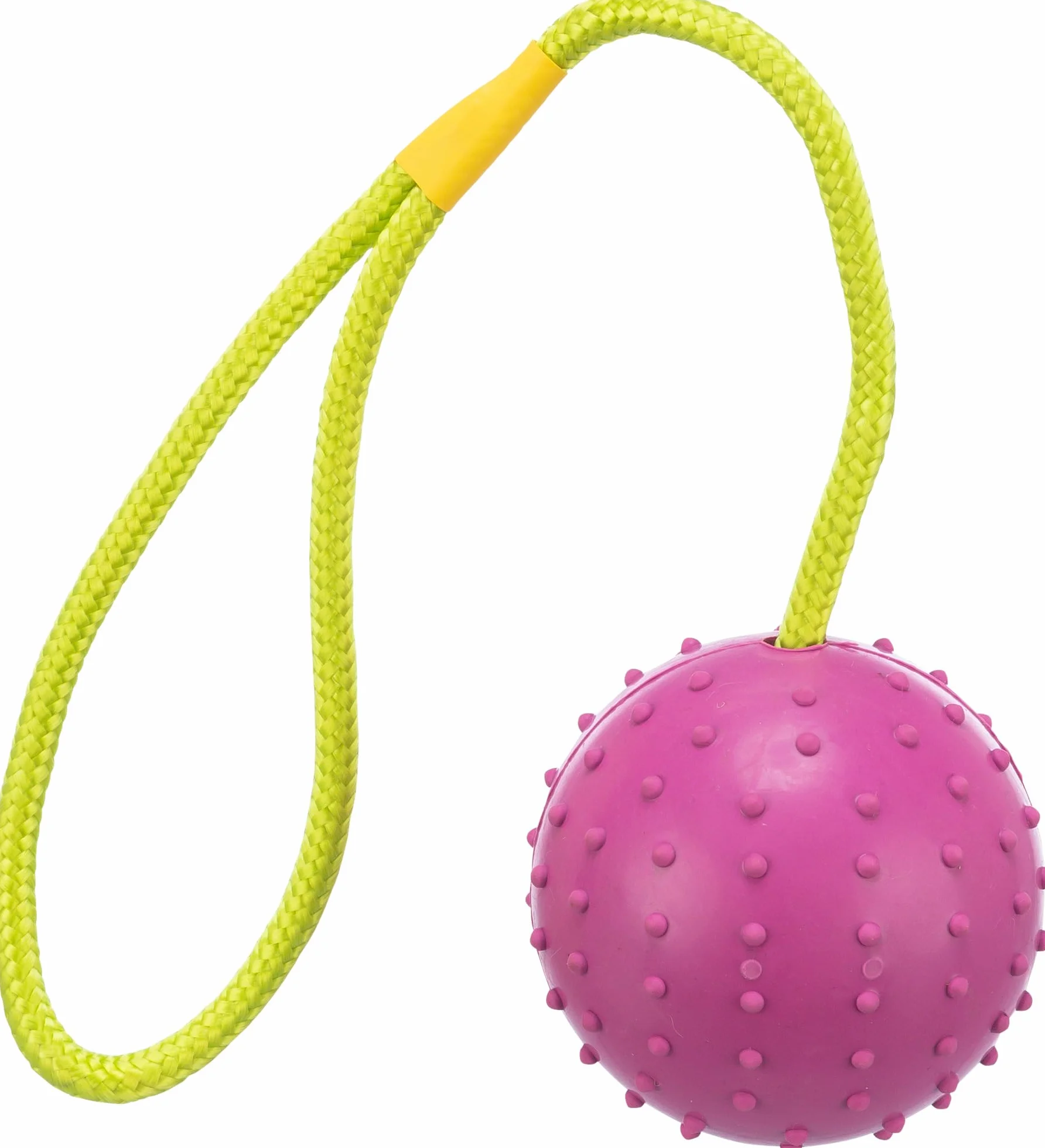 Trixie Piłka na Linie, Żółty/Różowy, ø 7/30 cm