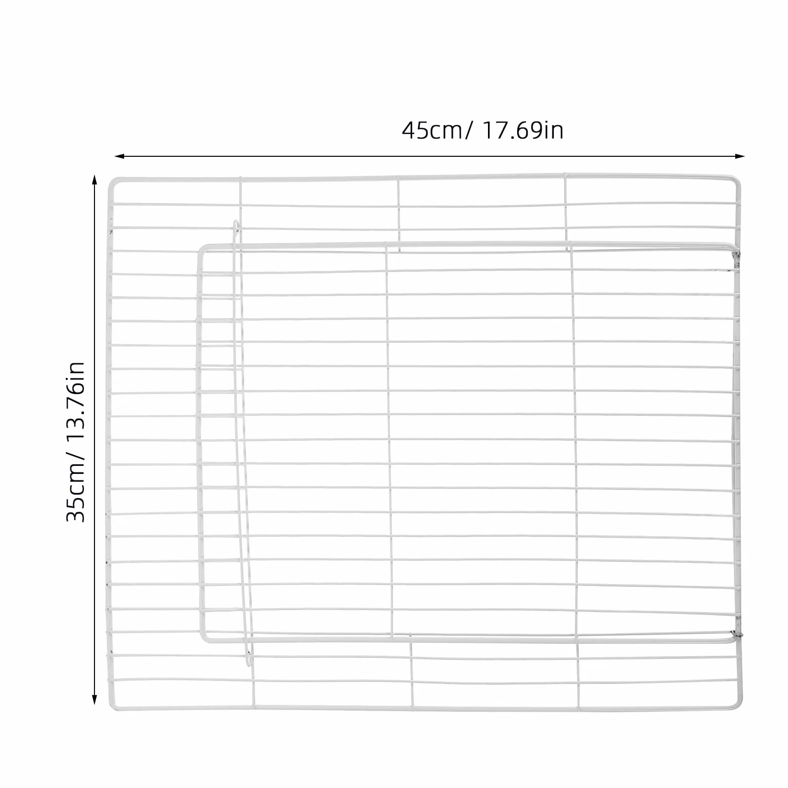 COLLBATH Panel ogrodzenia dla kota na zewnątrz: 35x45CM Panel z gęstej siatki żelaznej z wkładką drzwiową - modułowa rama drzwi do zagród dla kotów i placów zabaw dla zwierząt