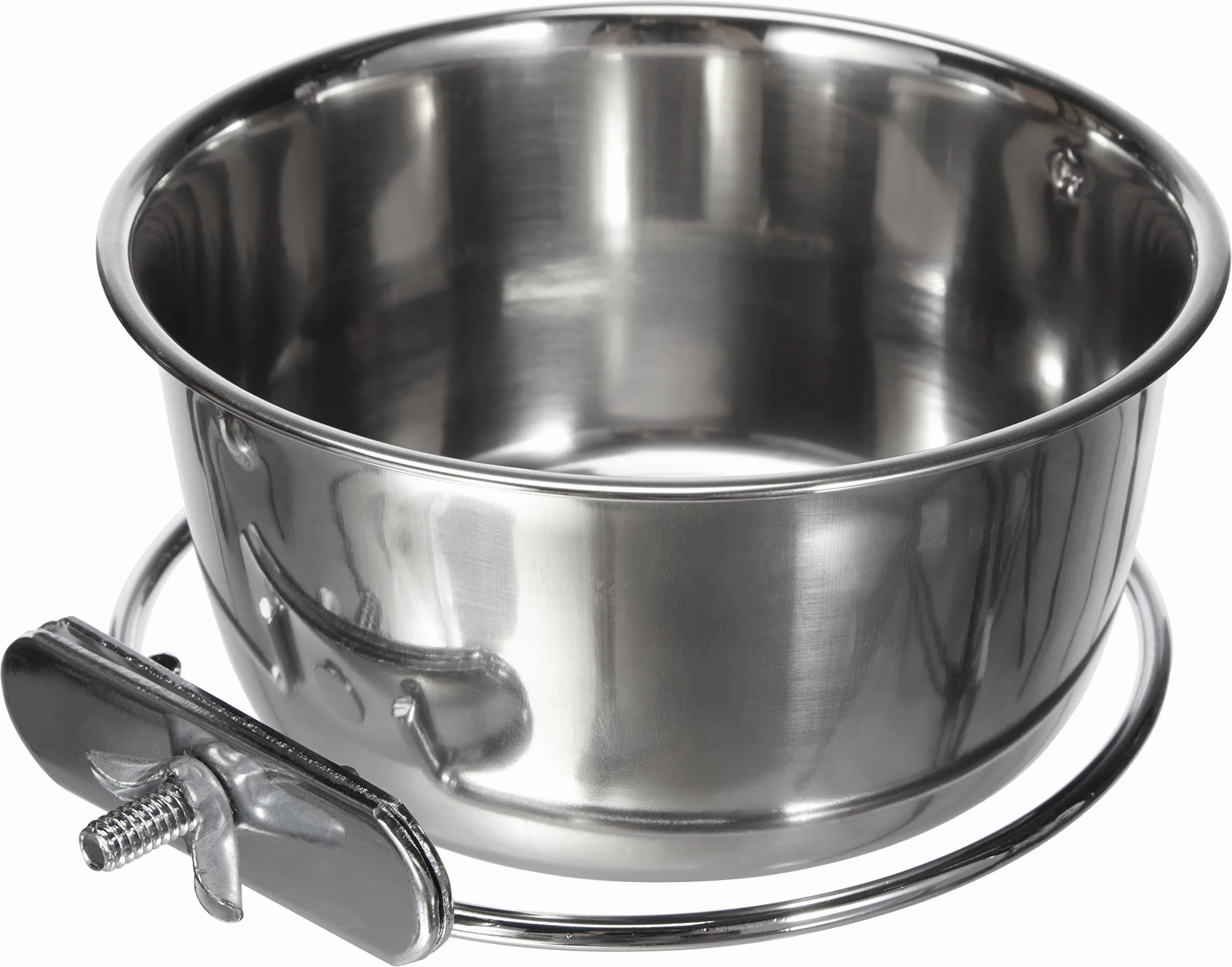 Kerbl miska ze stali nierdzewnej 600 ml 12 cm mocowanie śrubowe dla gryzoni