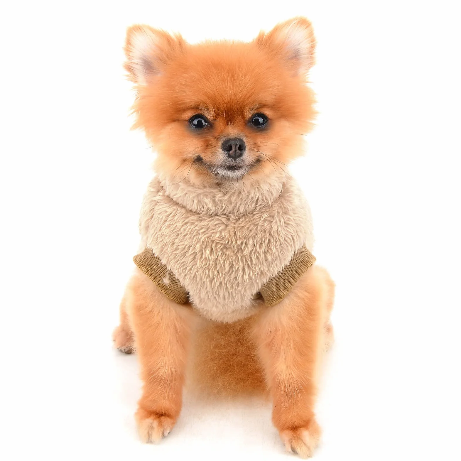 SMALLLEE_LUCKY_STORE; Sherpa polarowy sweter z d-ringiem dla zwierząt domowych; kamizelka z golfem; miękki bluz; kurtka dla małych psów, kotów, szczeniąt, yorkie, chihuahua; ciepłe ubrania na jesień i