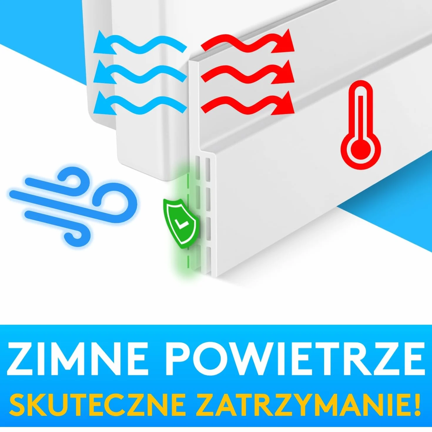 SilverRack Uszczelka Przeciwwywałkowa Na Drzwi Biała [1x 1 m] - Samoprzylepna - Oszczędność Kosztów Ogrzewania