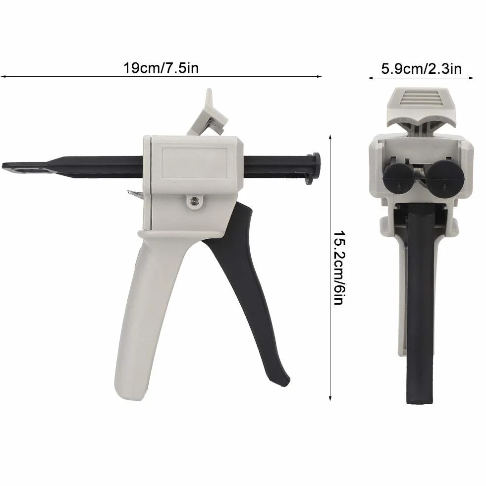 Pistolet do klejenia epoksydowego 50 ml mieszany 1:1 i 2:1 uniwersalny narzędzie DIY naprawa
