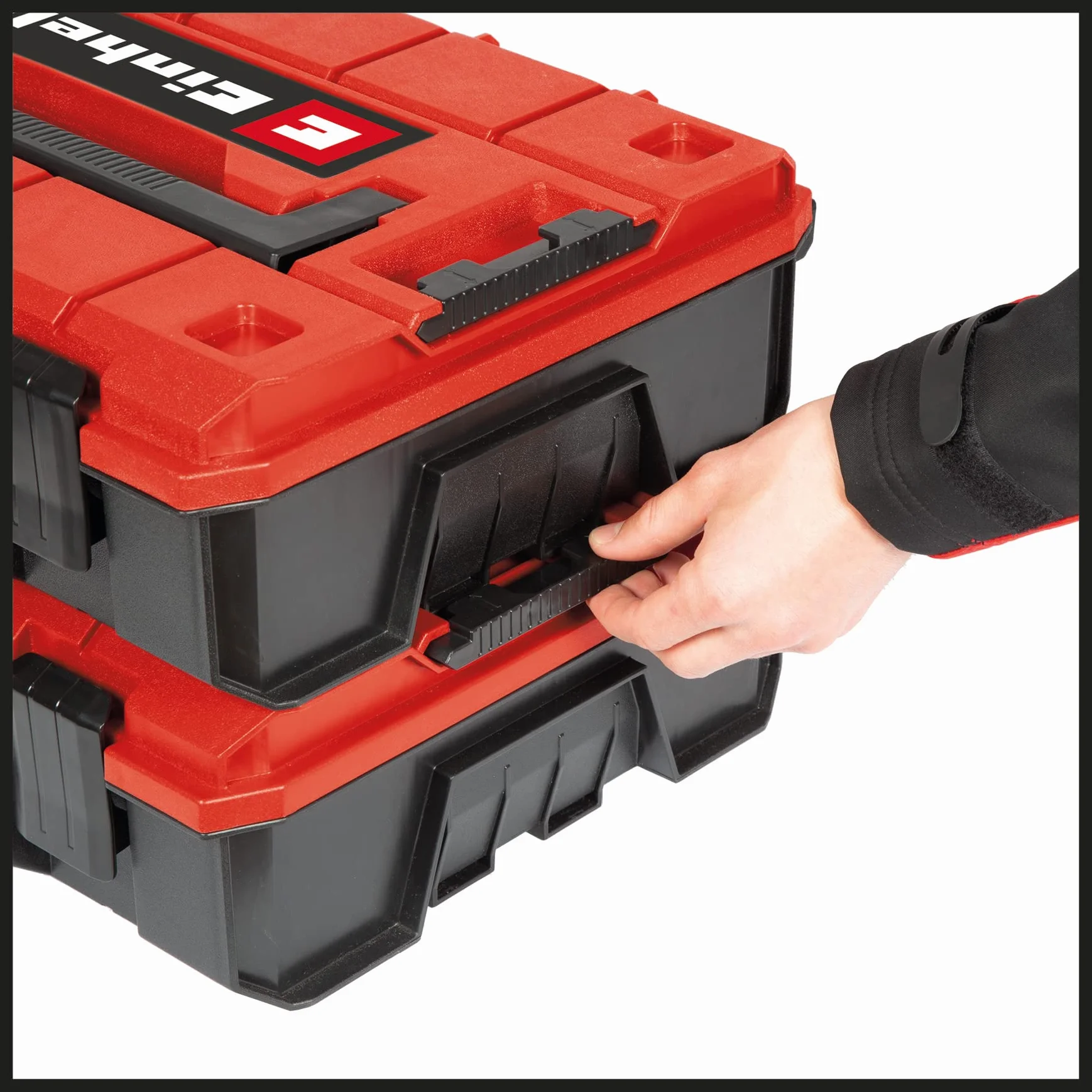 Einhell E-Case (System Box) Skrzynka Narzędziowa, Czarny/Czerwony, 44x33x13 cm