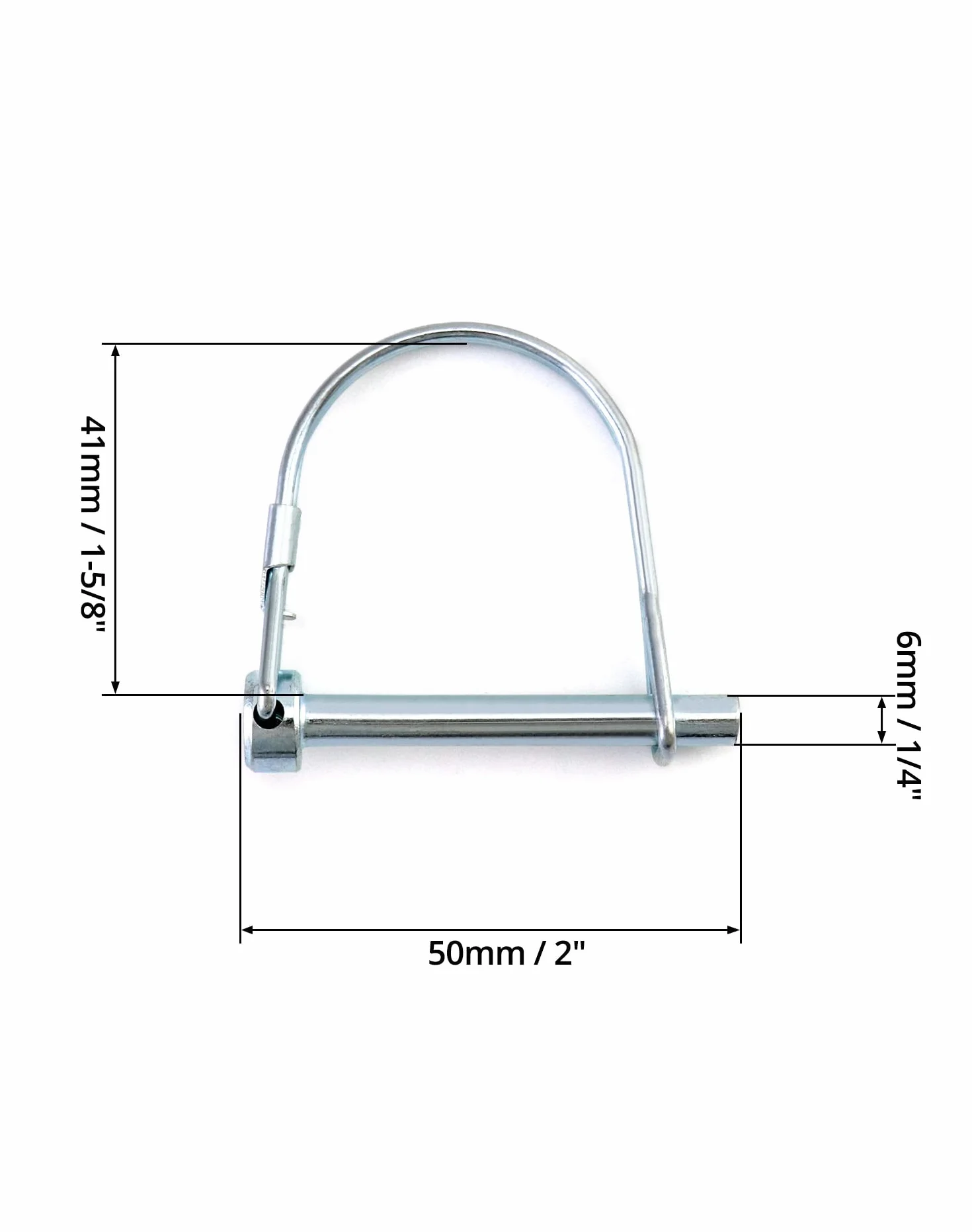 QWORK® 10 szt. Zawleczka, zawleczka ze stali węglowej Okrągły kabłąk do ogrodu na trawniku - 6 x 50 mm