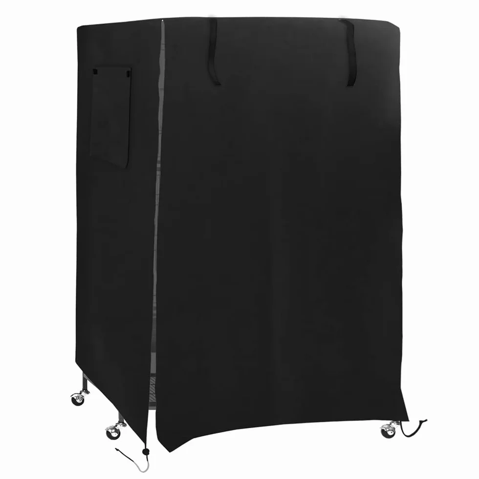 Uniwersalna klatka dla ptaków Klatka dla papug Czarna klatka dla ptaków Wodoodporna i pyłoszczelna tkanina Oxford Klatka dla papug dla ptaków (dł. 96 cm x szer. 59 cm x wys. 130 cm)