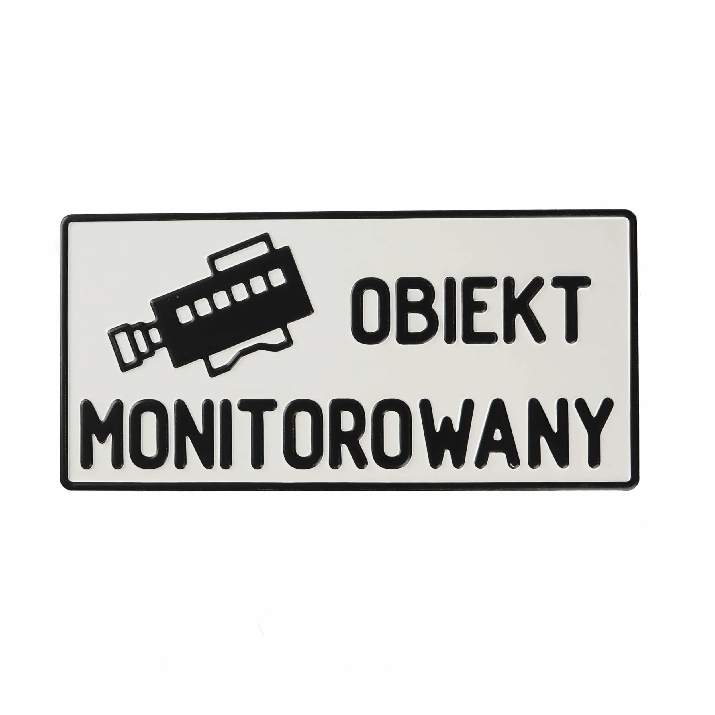 Tabliczka Aluminiowa OBIEKT MONITOROWANY Tablica 14 X 29 Cm, Odporna Na Warunki Atmosferyczne, Tablica Informacyjna do Powieszenia Na Ogrodzeniu, Bramie