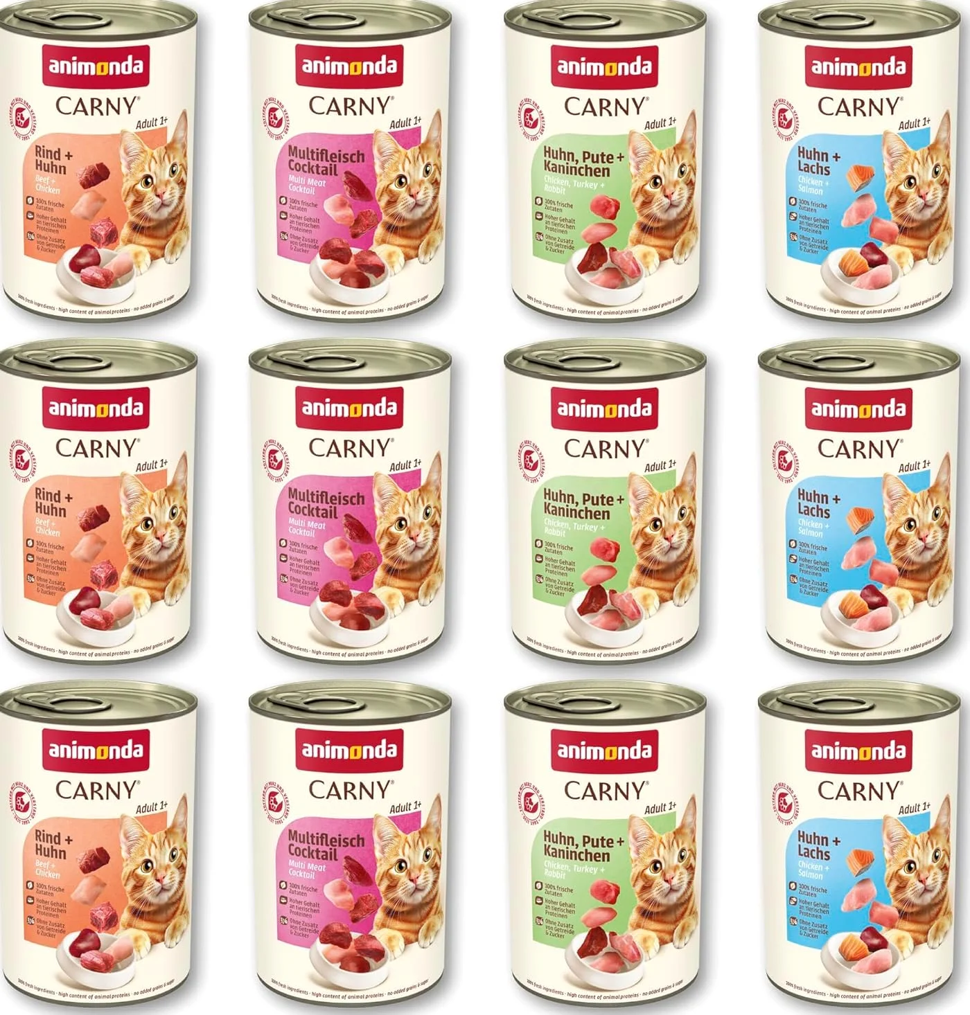 Animonda Carny Adult Gourmet Selection 12 x 400 g Mokra Karma dla Dorosłych Kotów Bez Zbóż