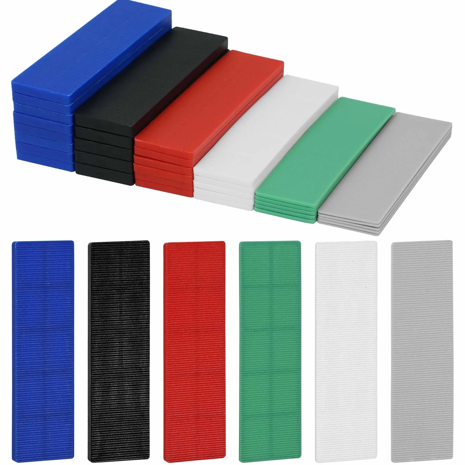 86 sztuk podkładek dystansowych z tworzywa sztucznego, 6 grubości - zestaw podkładek dystansowych, 100 x 28 mm, podkładki z tworzywa sztucznego, do drzwi, okien i płytek