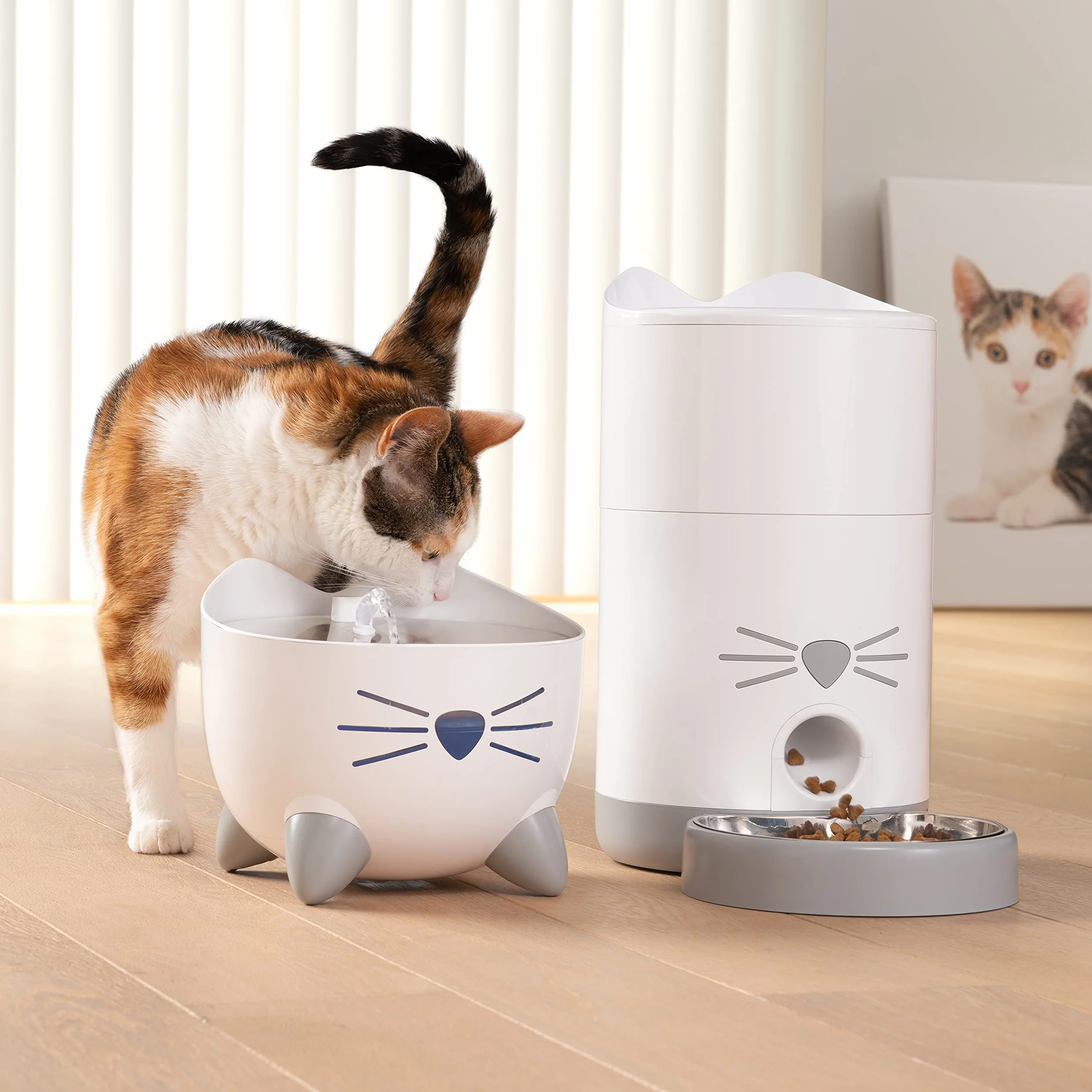 Catit Pixi Smart Dozownik Karmy dla Kota, Biały/Szary, 1.2 kg