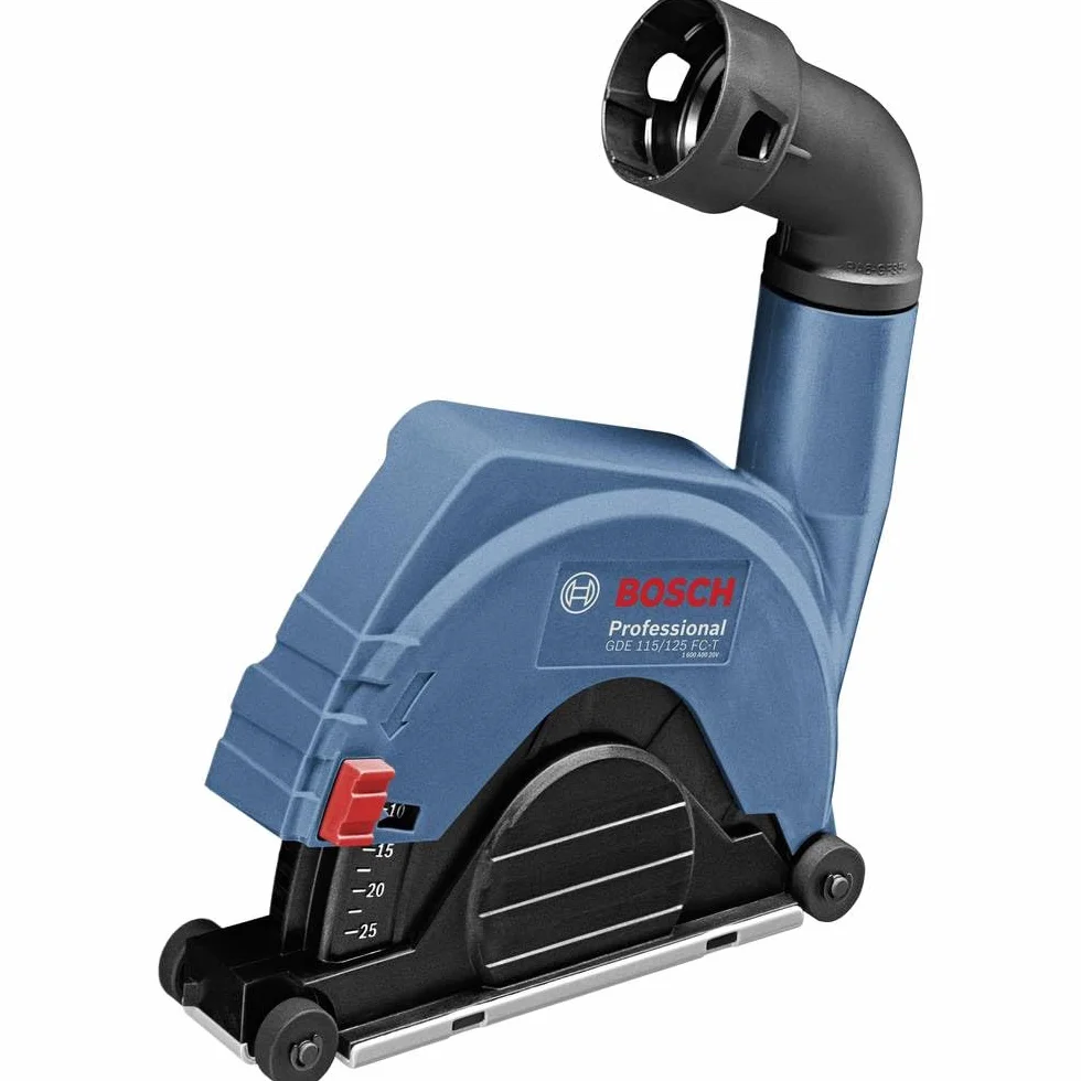 Bosch Professional: system odsysania pyłu GDE 115/125 FC-T (do tarcz tnących, Ø 115 mm, maks. głębokość cięcia 20 mm, kompatybilność z wieloma modelami szlifierek kątowych Bosch)