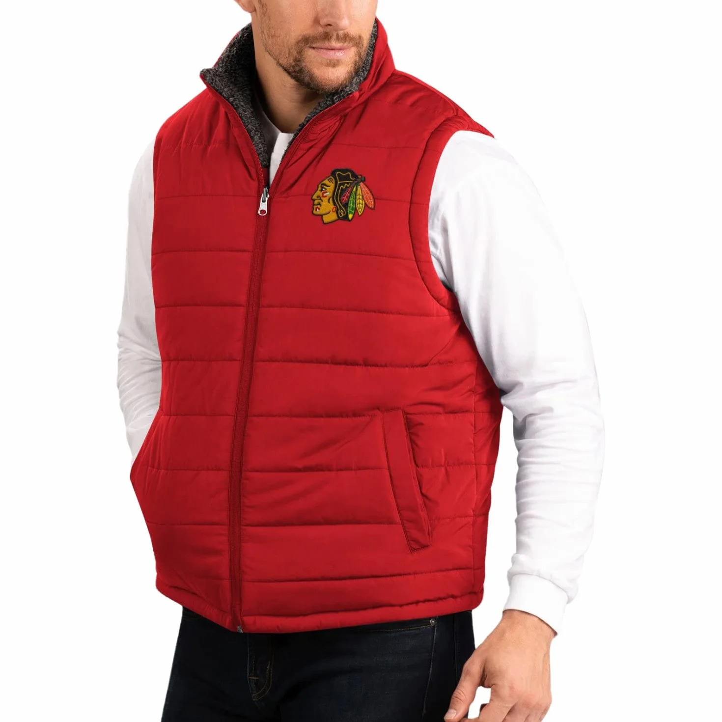 G-III Chicago Blackhawks NHL kamizelka dwustronna