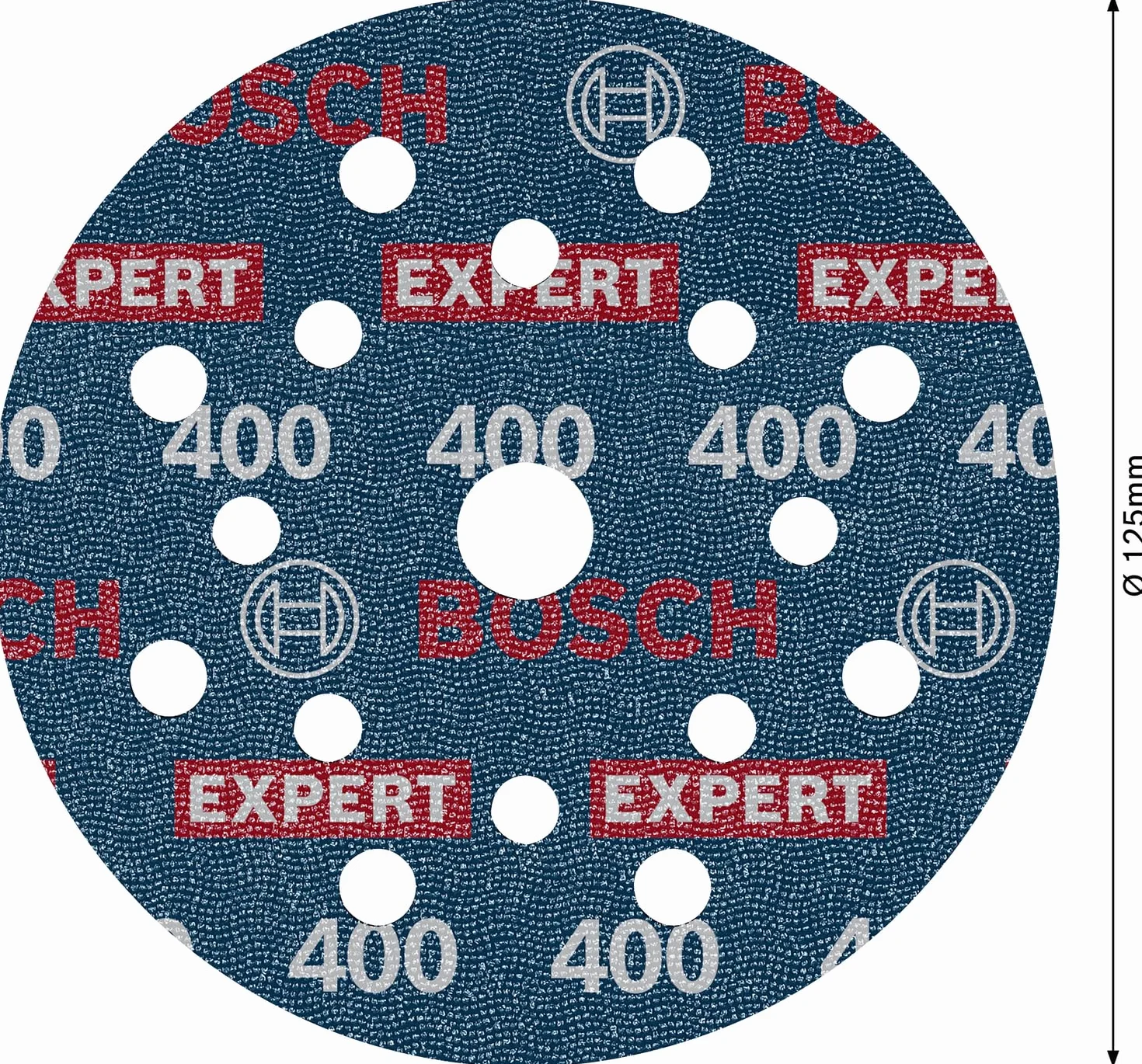 Bosch 50x EXPERT O780 tarcza szlifierska do folii, 125 mm (do twardego drewna, farba na drewnie, Ø 125 mm, ziarnistość 400, profesjonalne akcesoria szlifierka mimośrodowa)