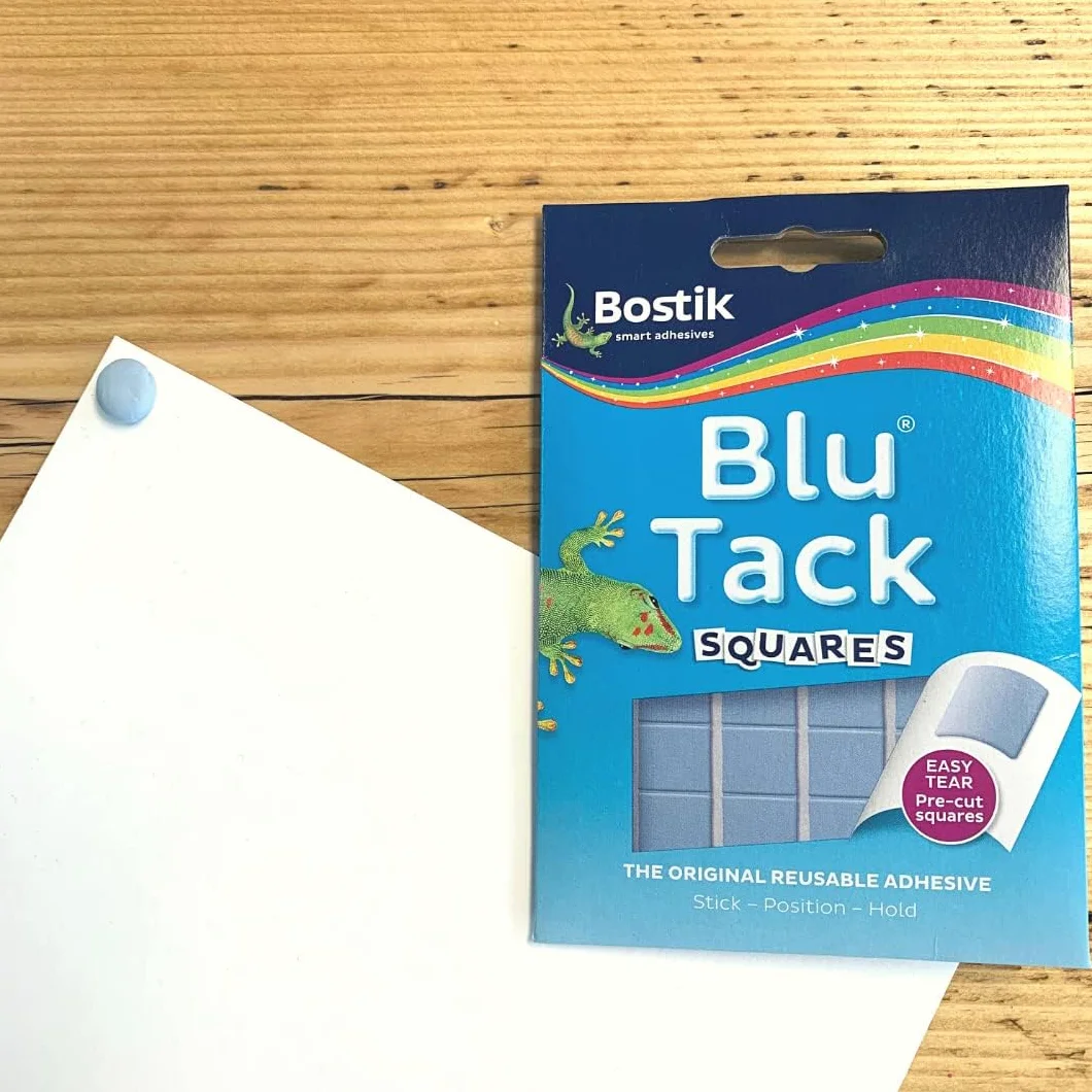 Bostik Blu-Tack Squares Klej, Niebieski, 45 g